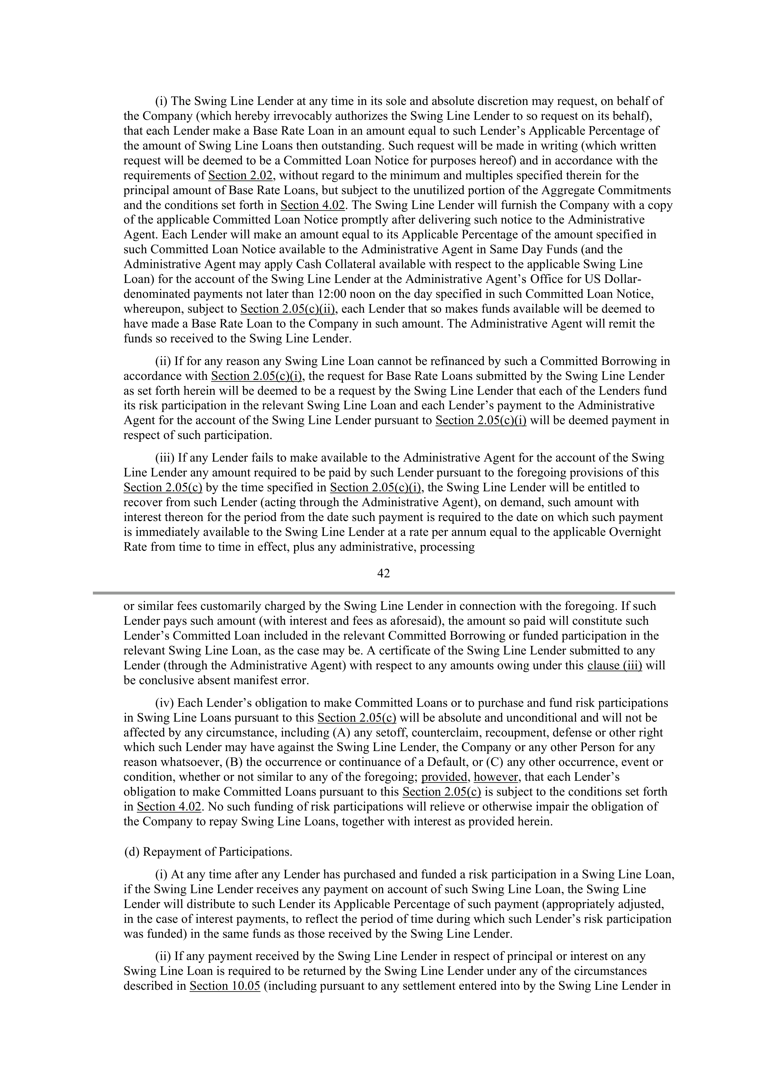 Starbucks Credit Agreement — page 34