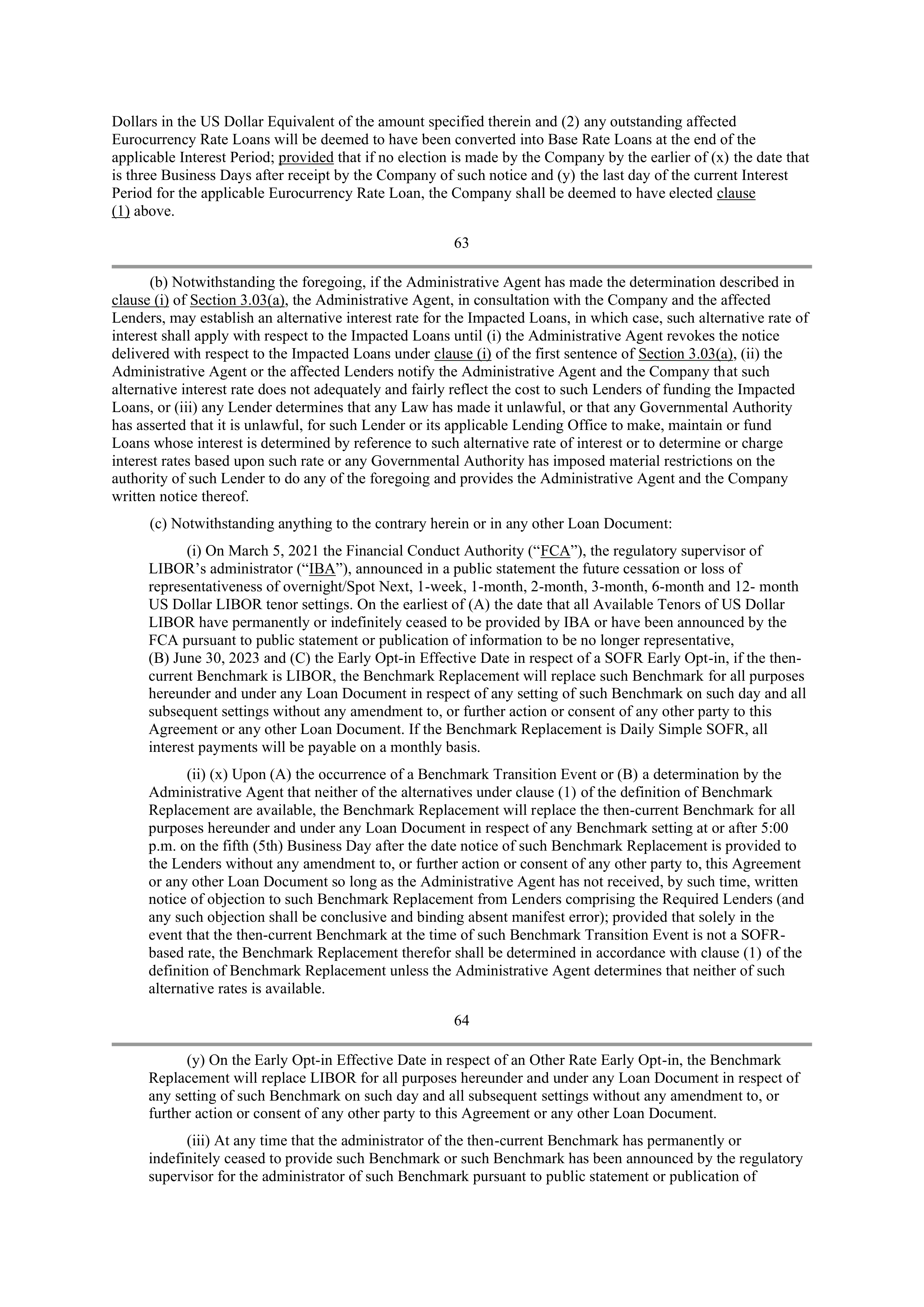 Starbucks Credit Agreement — page 49