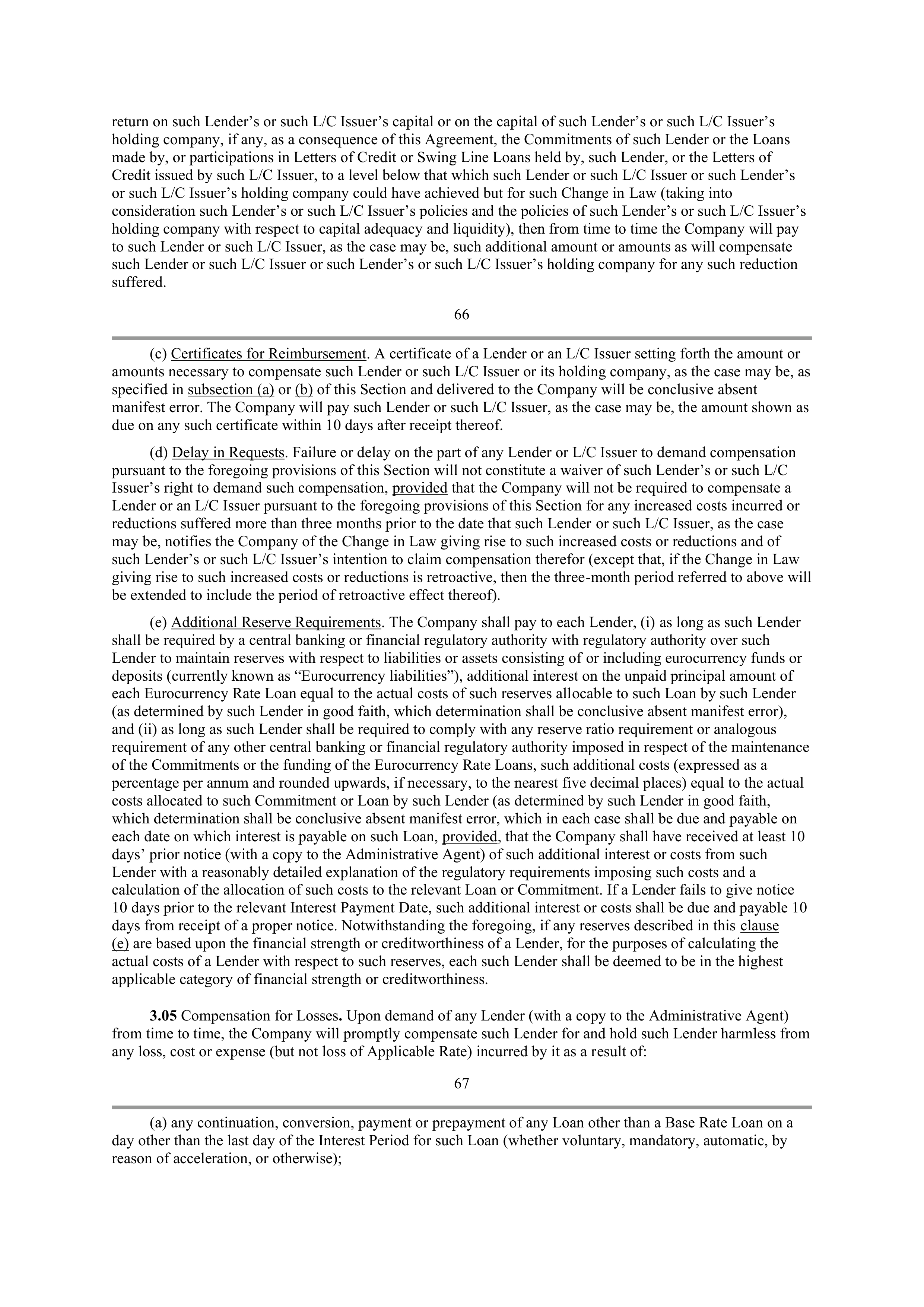 Starbucks Credit Agreement — page 51