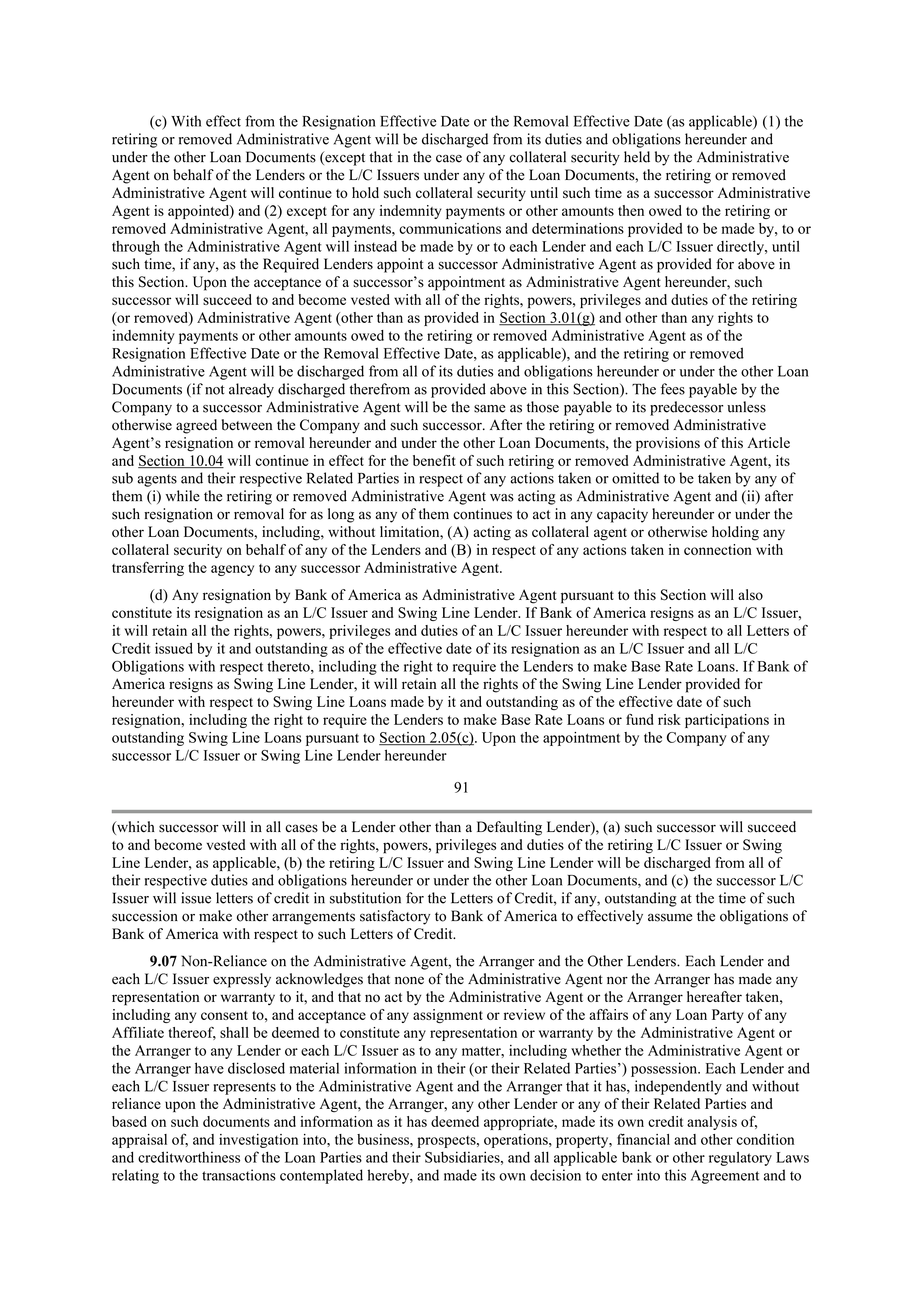 Starbucks Credit Agreement — page 68