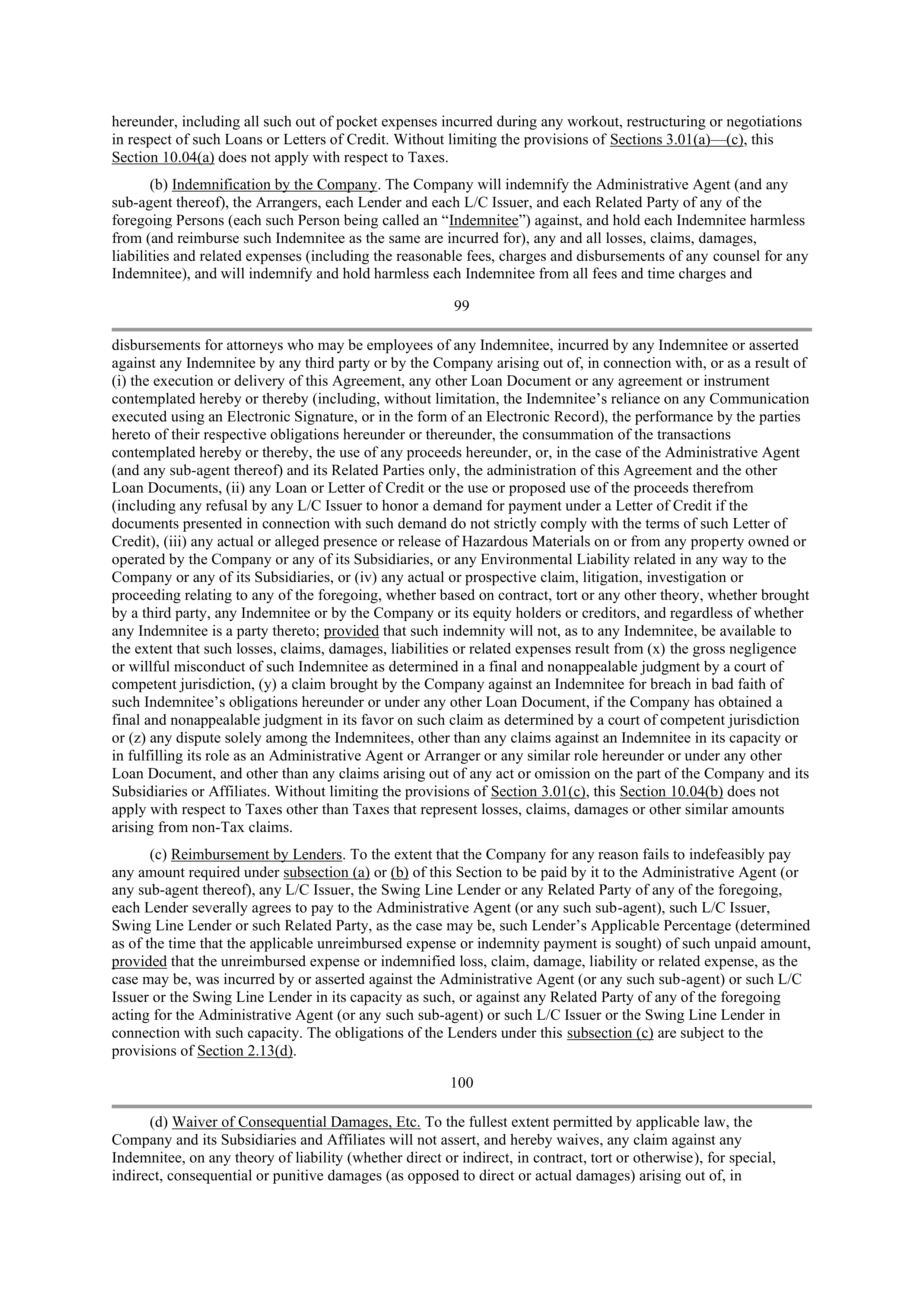 Starbucks Credit Agreement — page 74