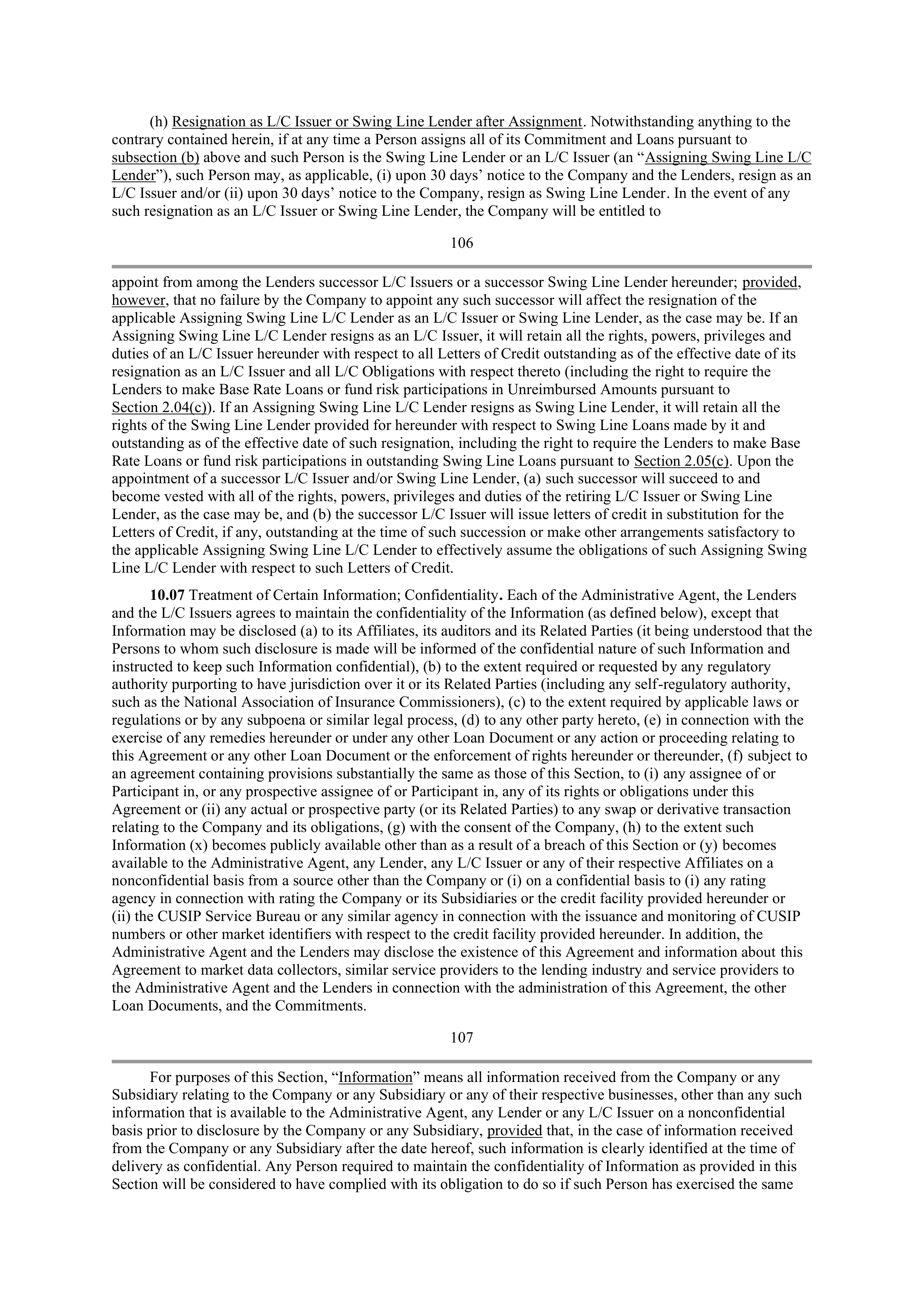 Starbucks Credit Agreement — page 79