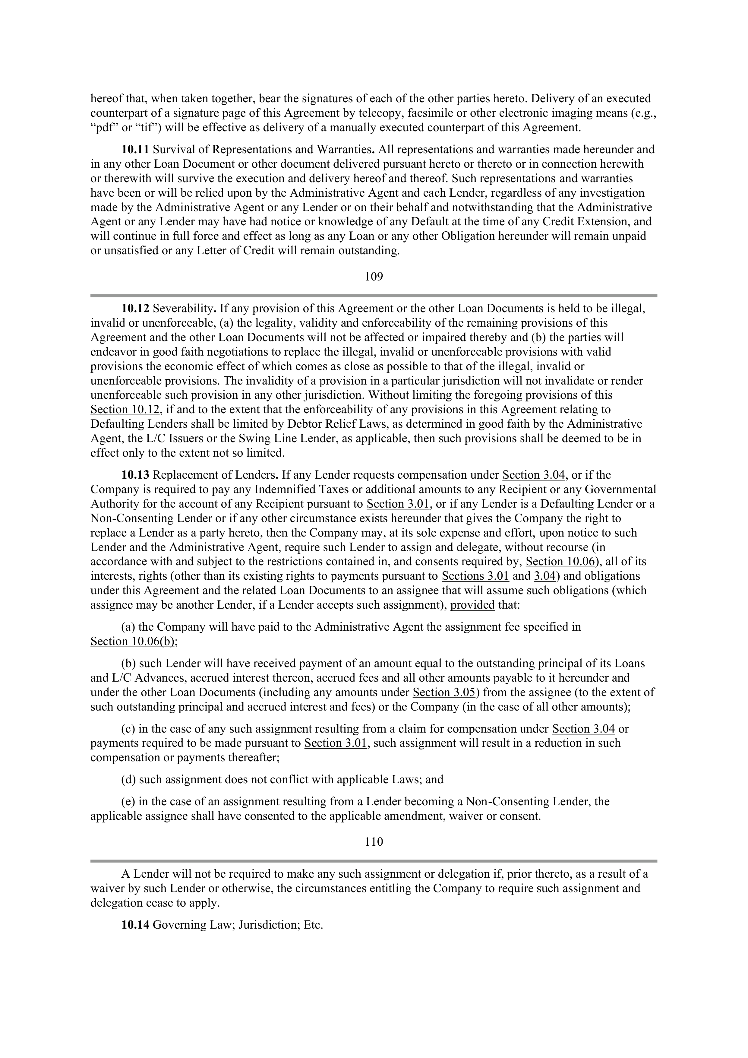 Starbucks Credit Agreement — page 81