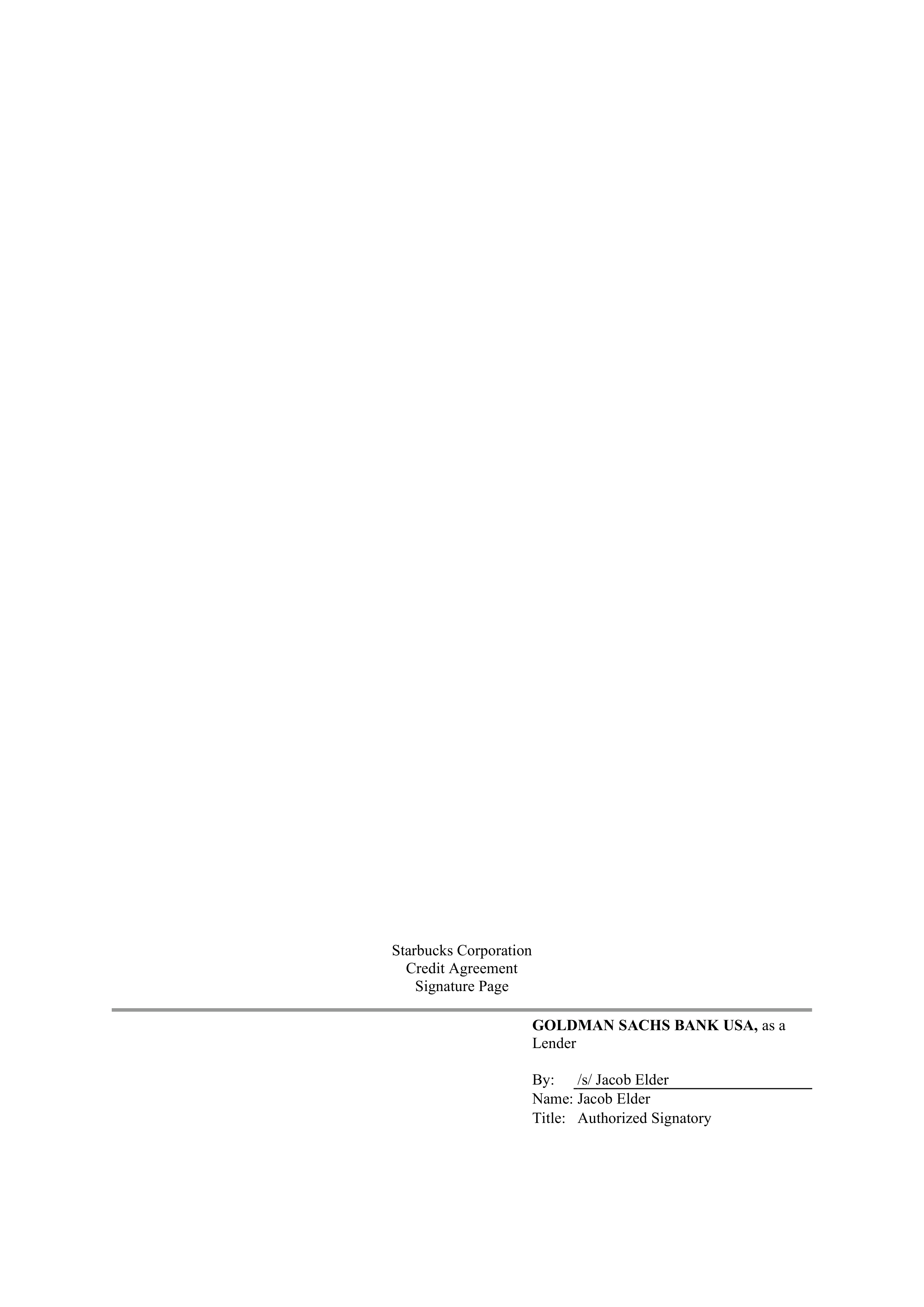 Starbucks Credit Agreement — page 93