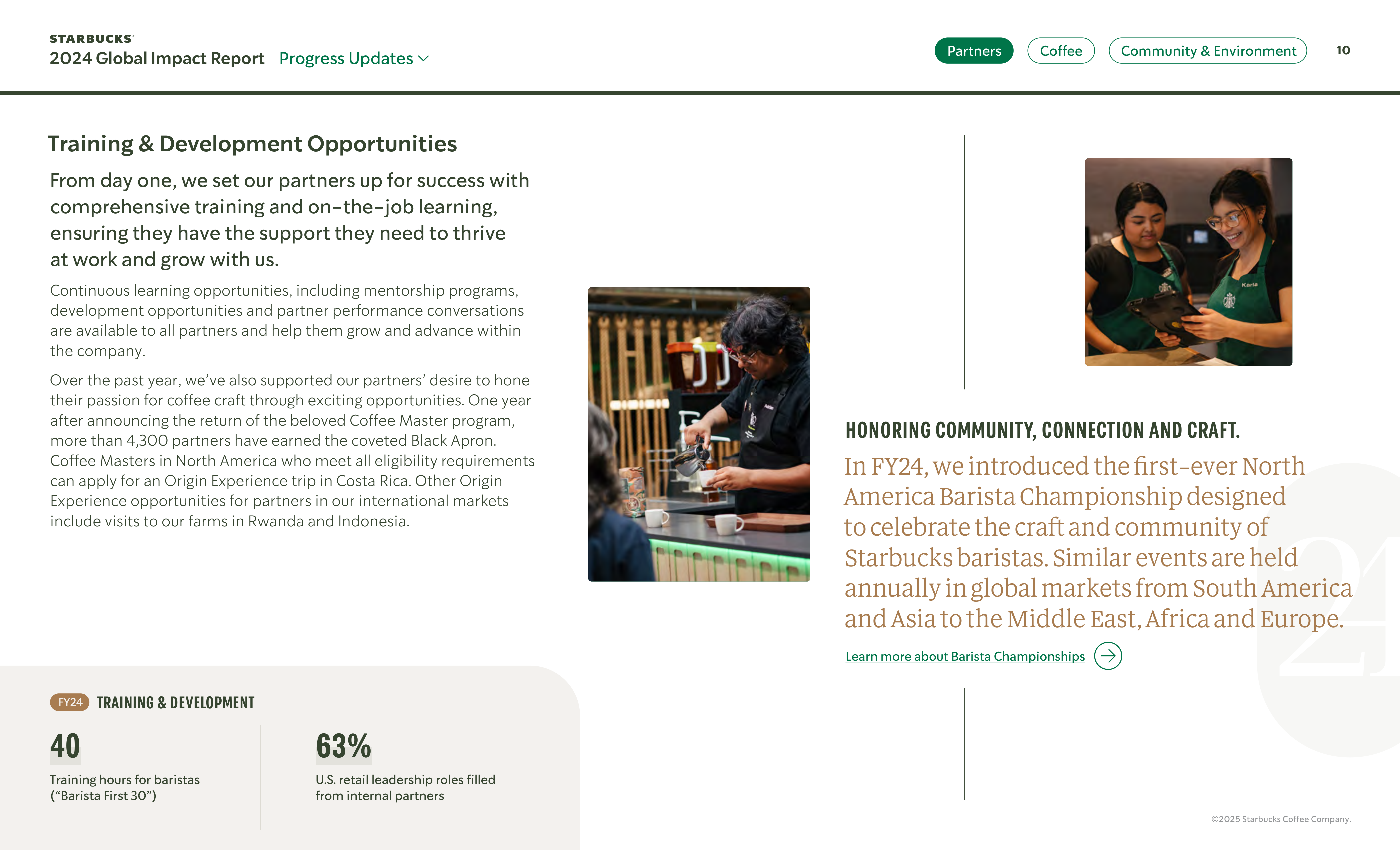 Starbucks Global Impact Report — page 10