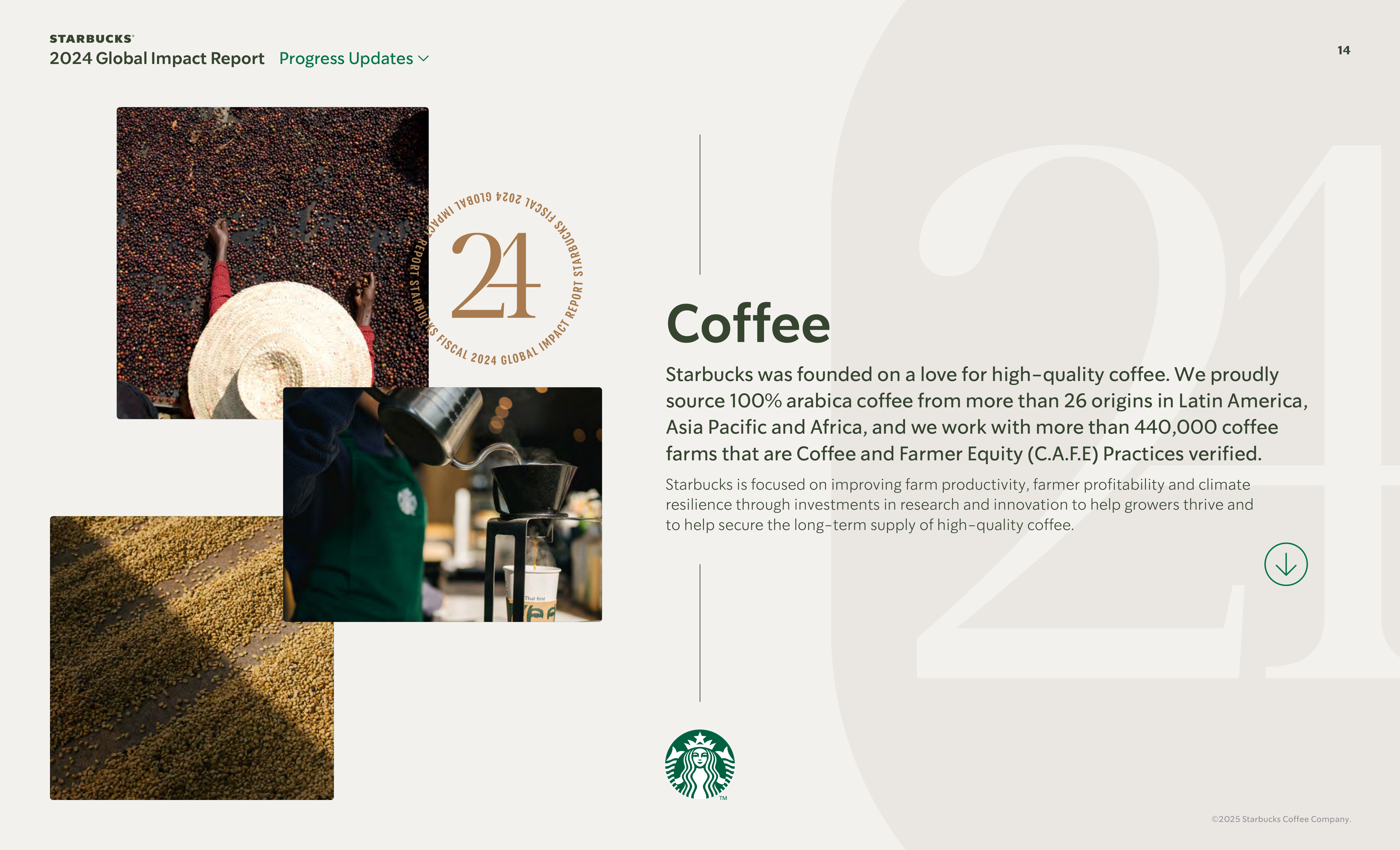 Starbucks Global Impact Report — page 14