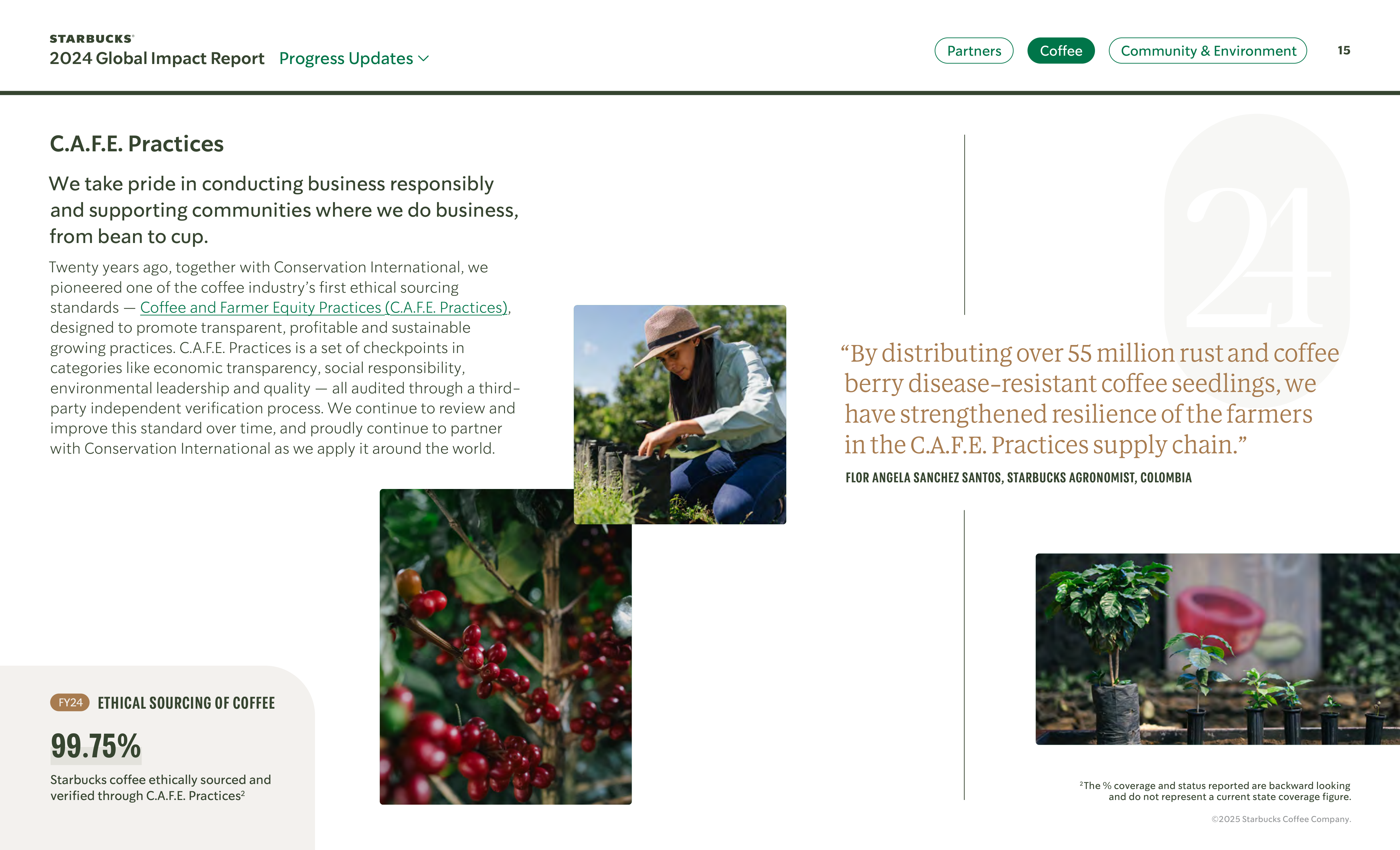 Starbucks Global Impact Report — page 15
