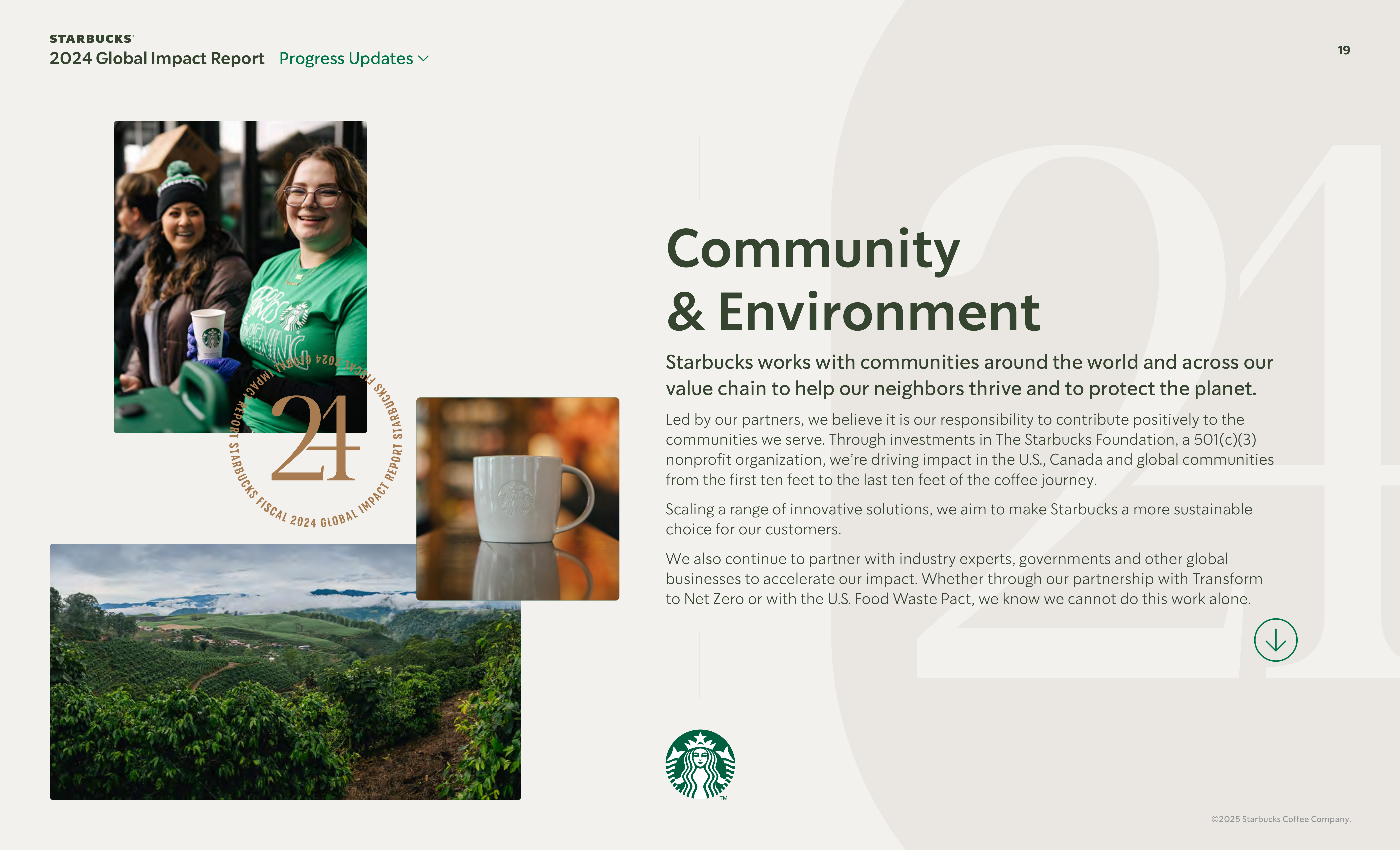 Starbucks Global Impact Report — page 19