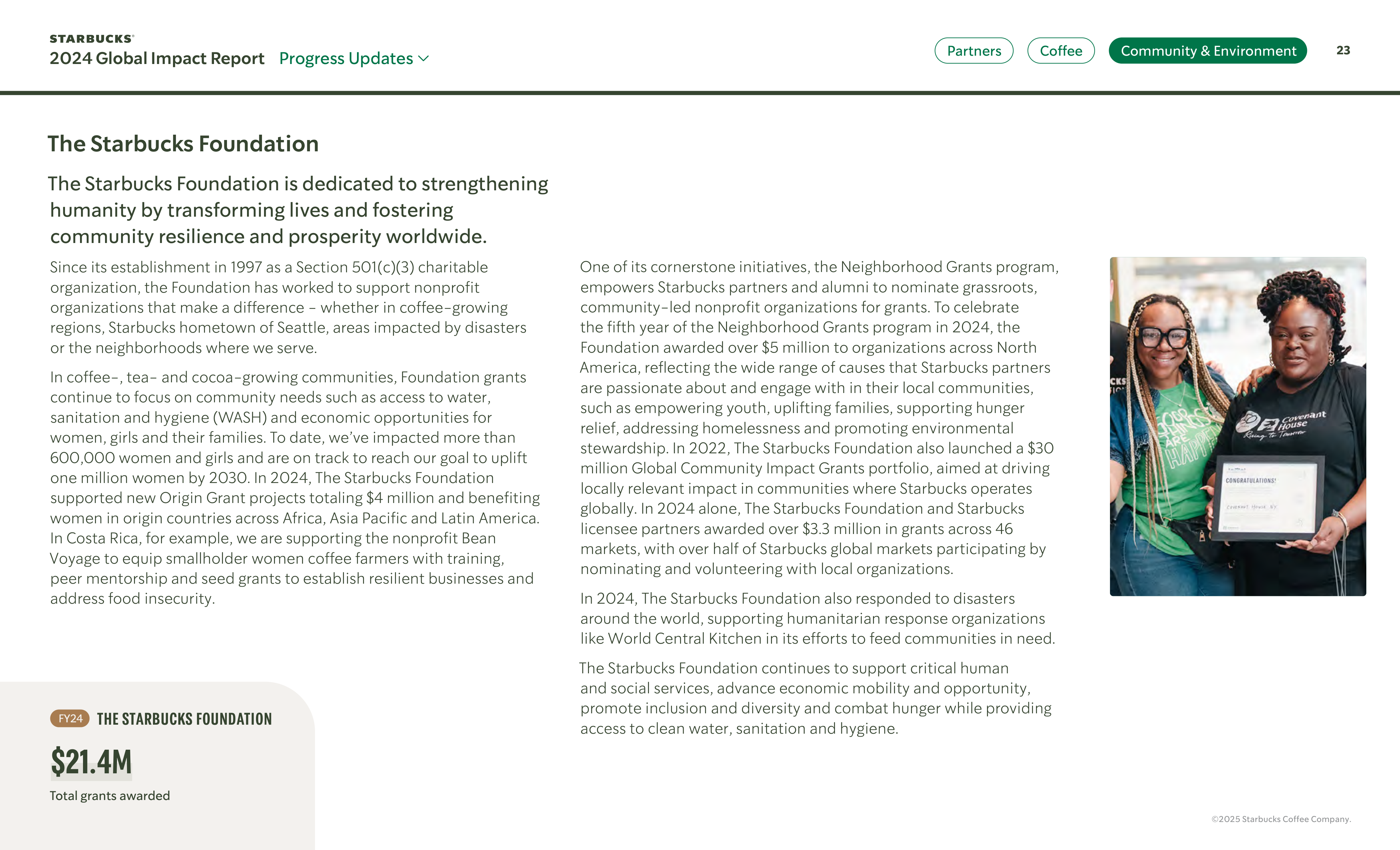 Starbucks Global Impact Report — page 23