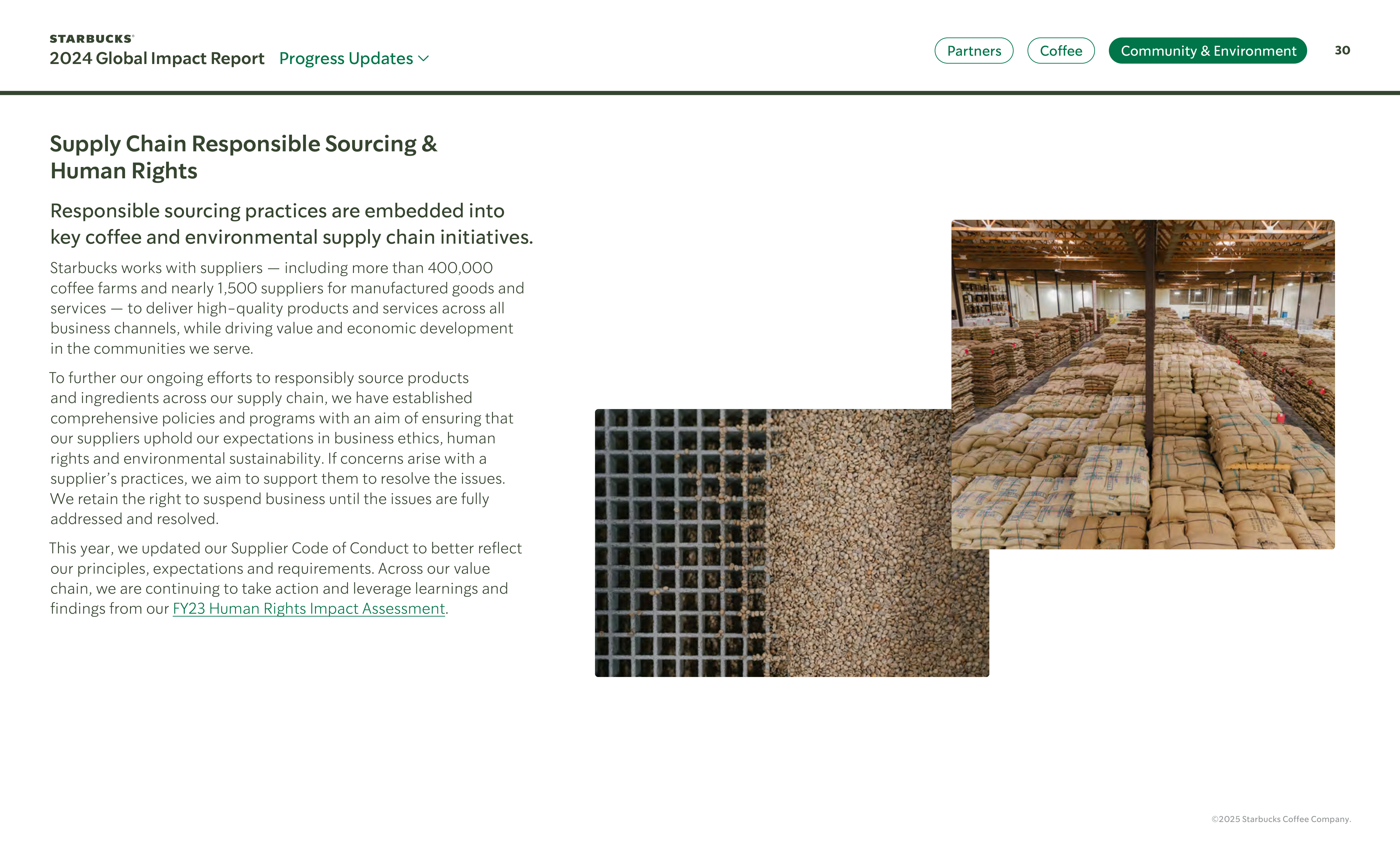 Starbucks Global Impact Report — page 30