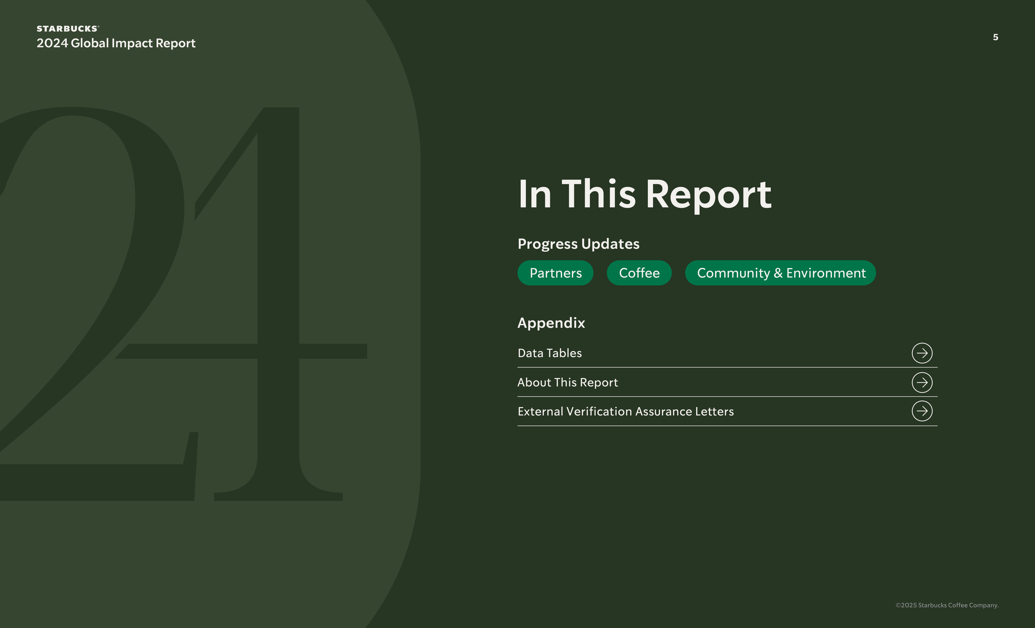 Starbucks Global Impact Report — page 5
