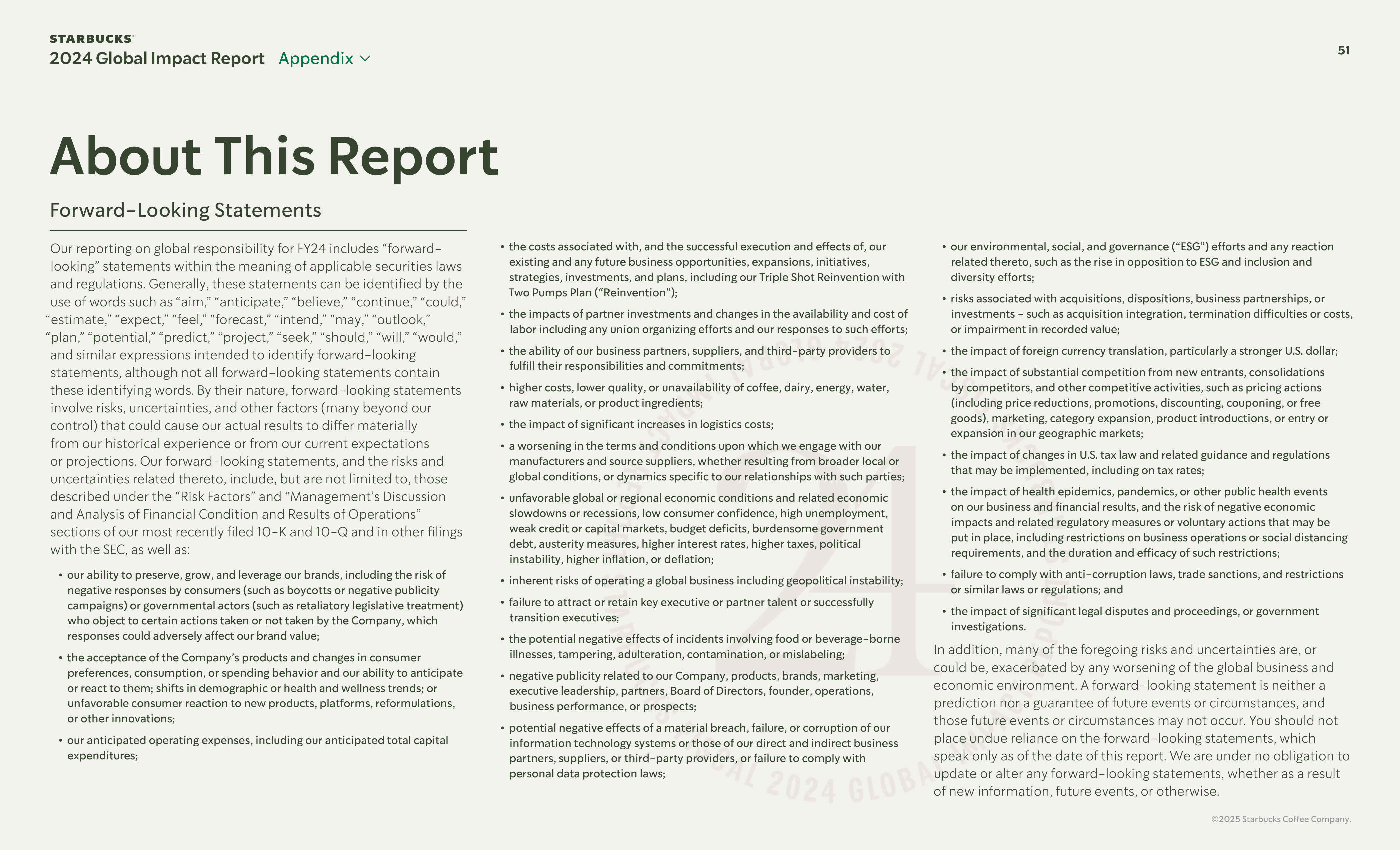 Starbucks Global Impact Report — page 51