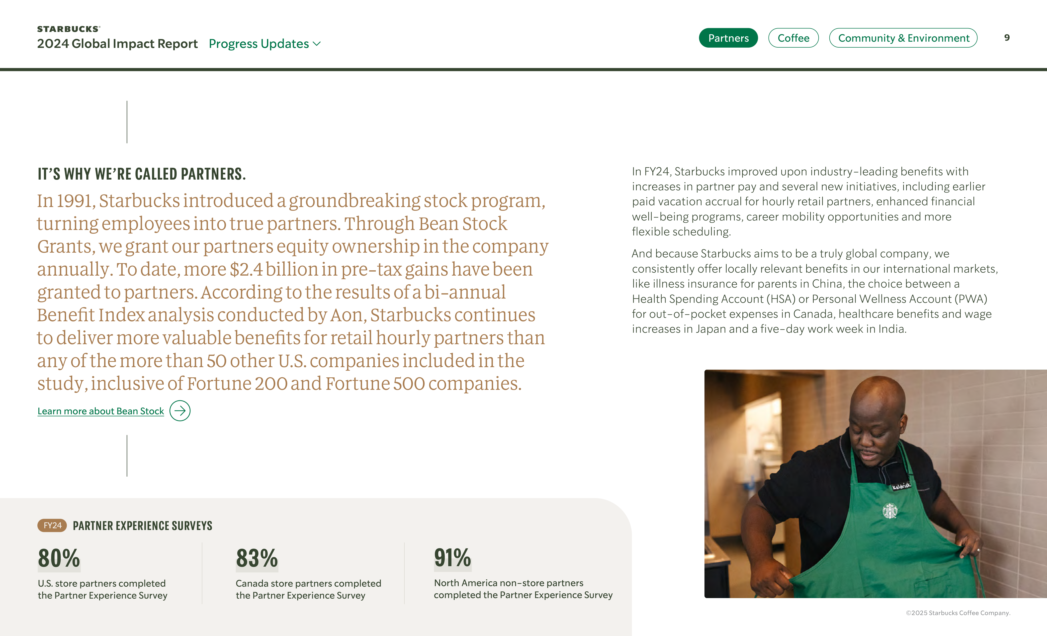 Starbucks Global Impact Report — page 9