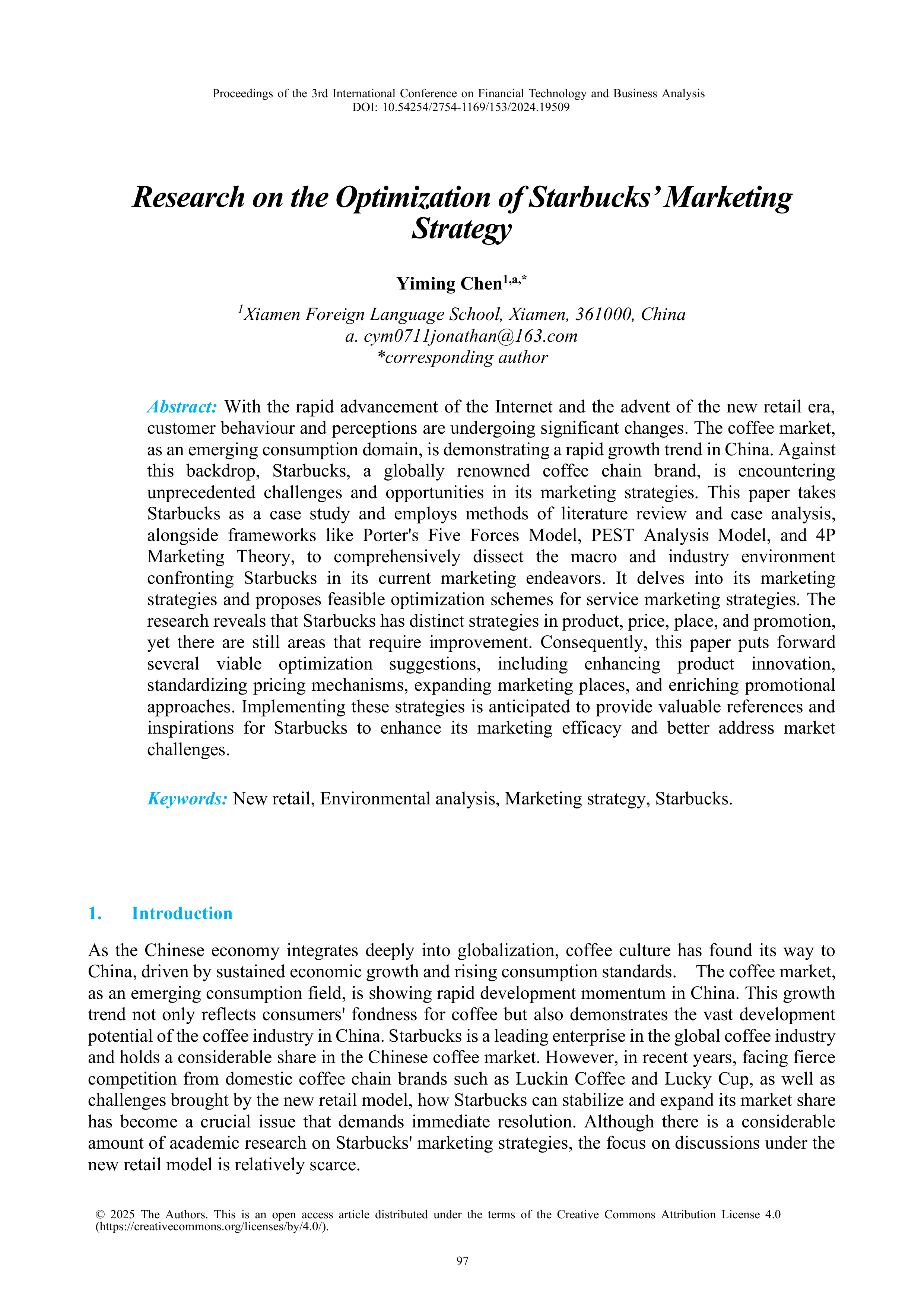 Starbucks Marketing Strategy — page 1