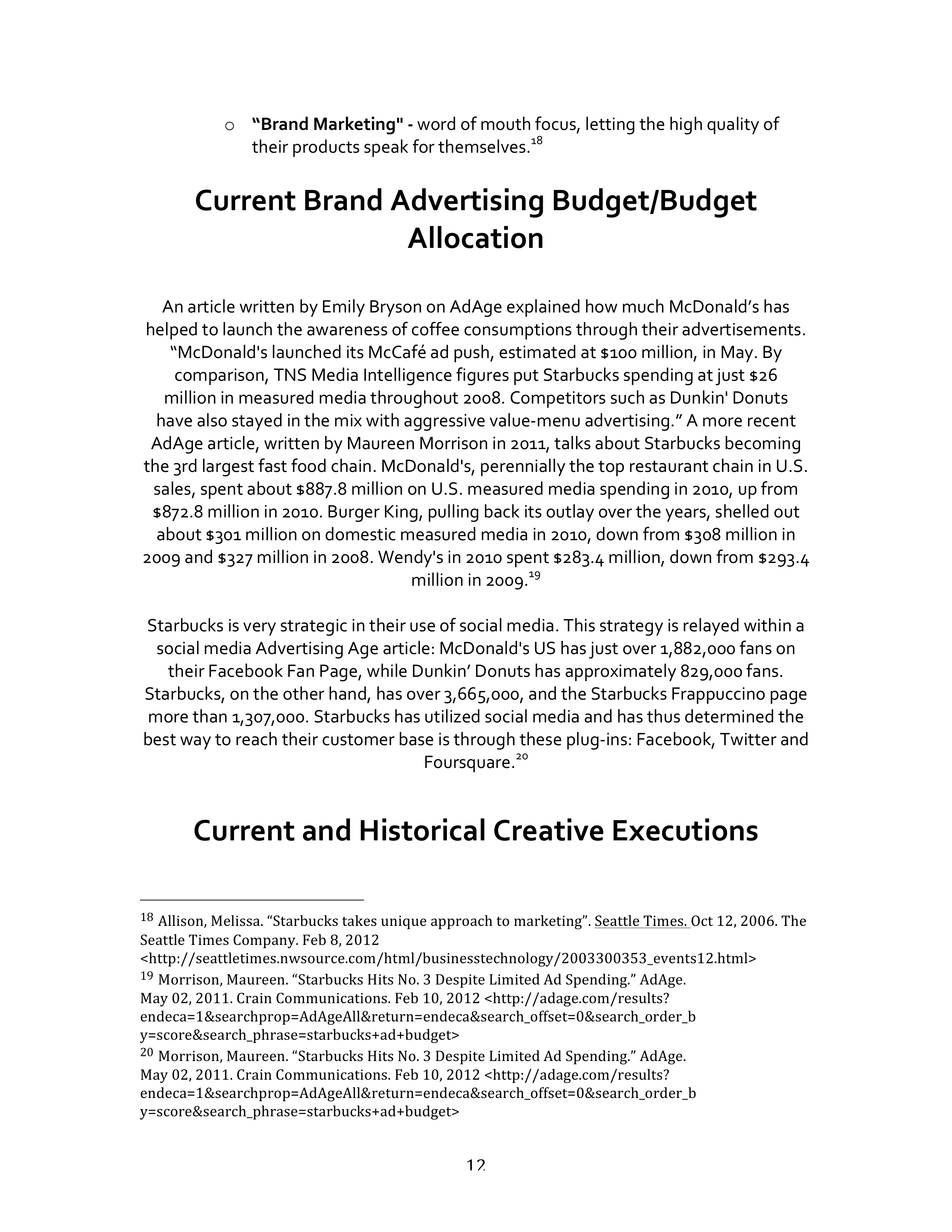 Starbucks SWOT Analysis  — page 12