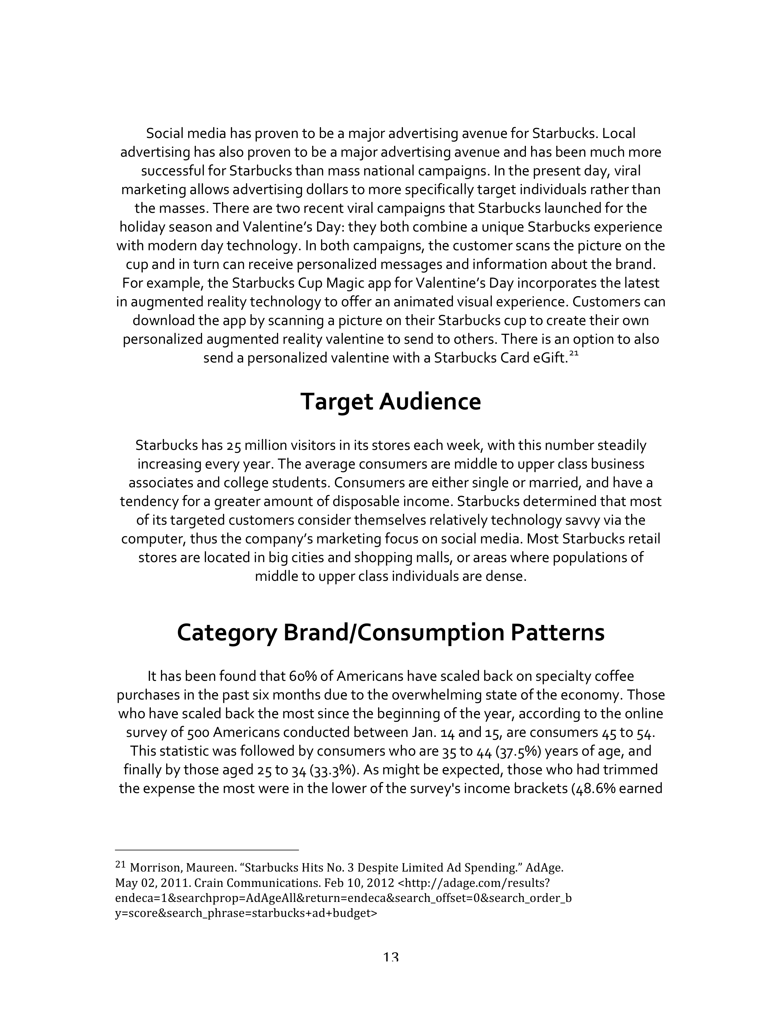 Starbucks SWOT Analysis  — page 13