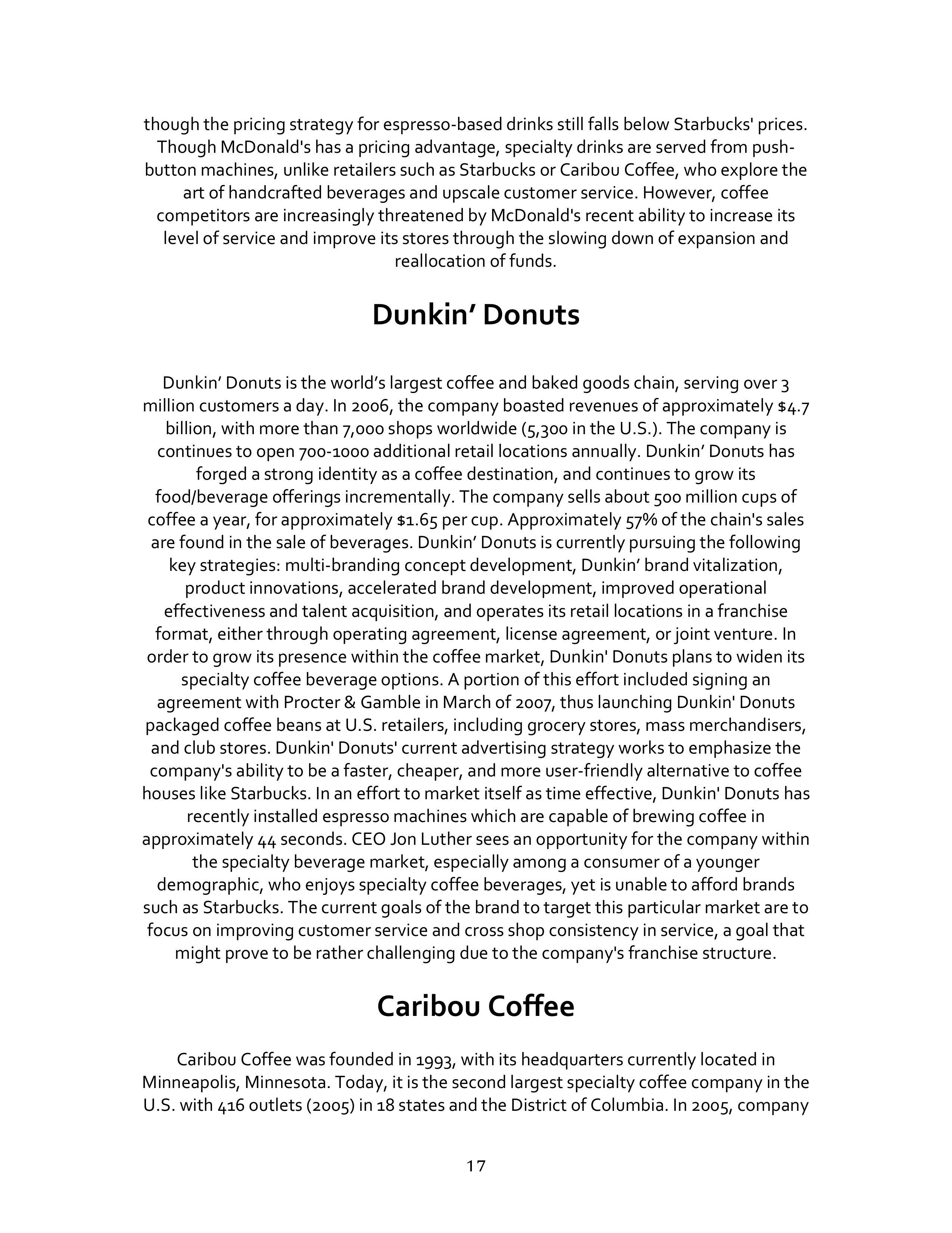 Starbucks SWOT Analysis  — page 17