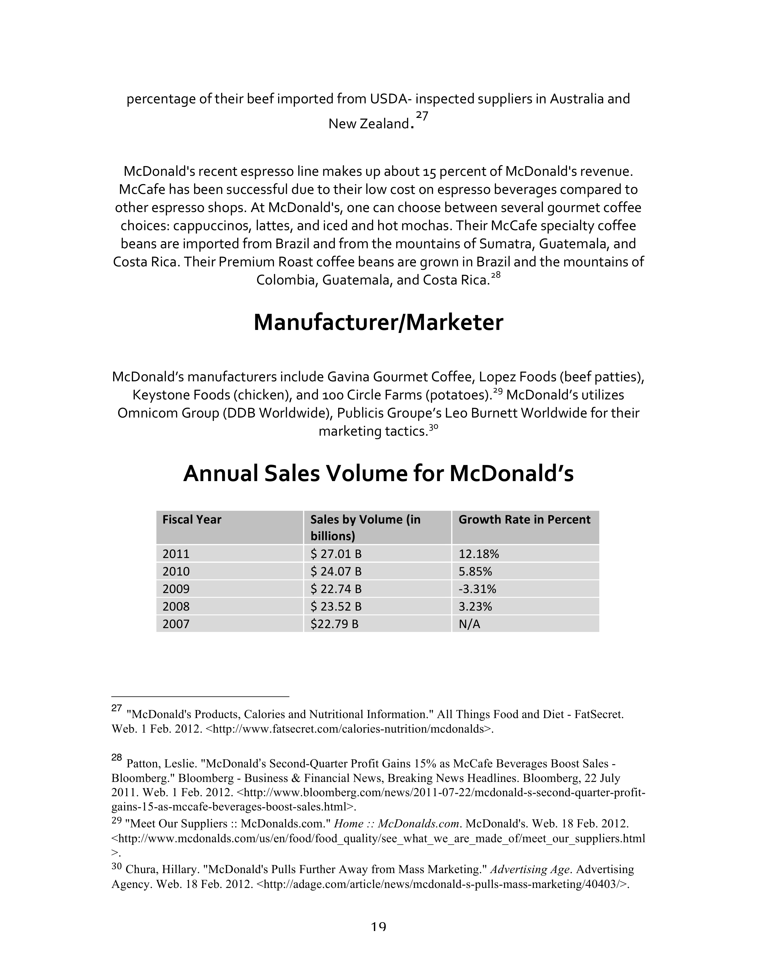 Starbucks SWOT Analysis  — page 19