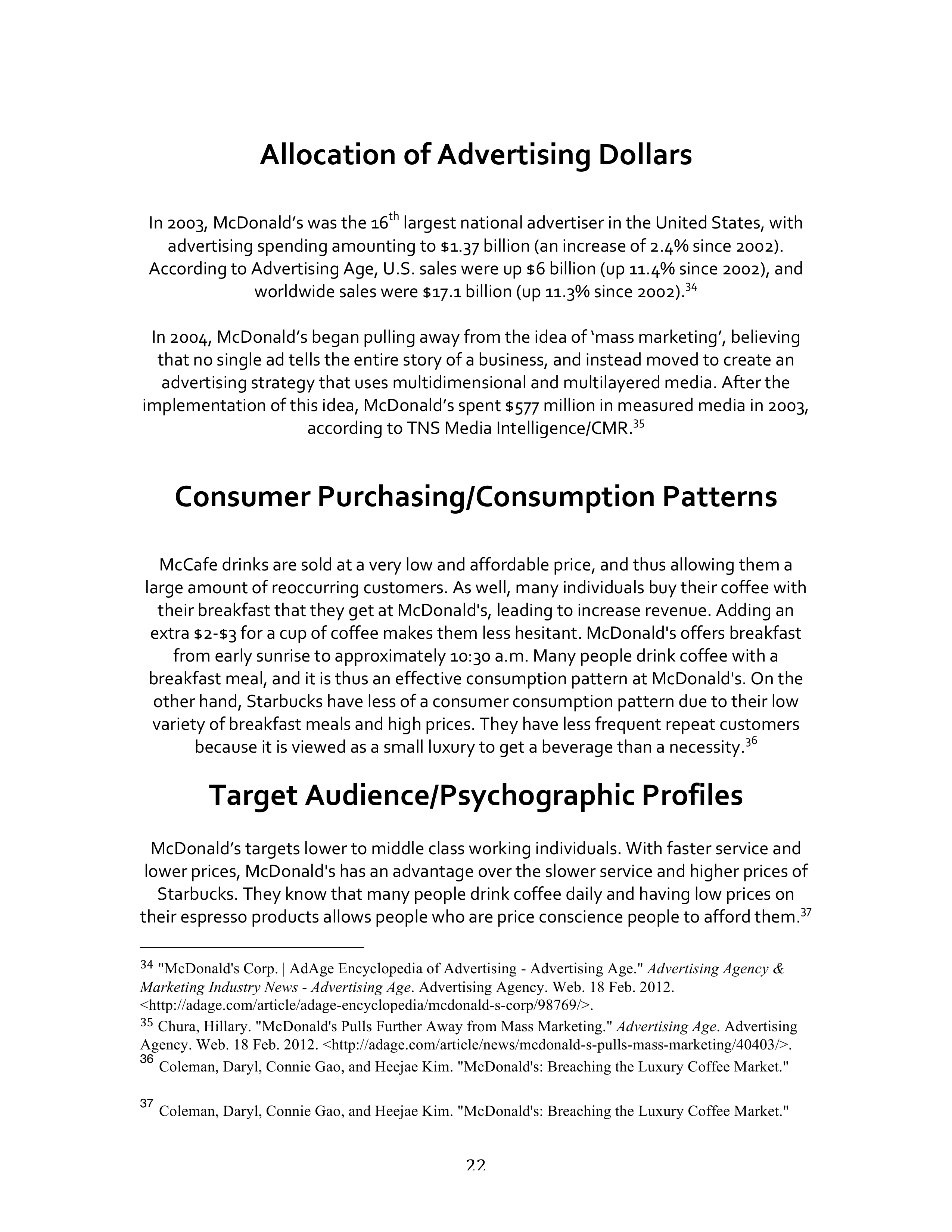 Starbucks SWOT Analysis  — page 22