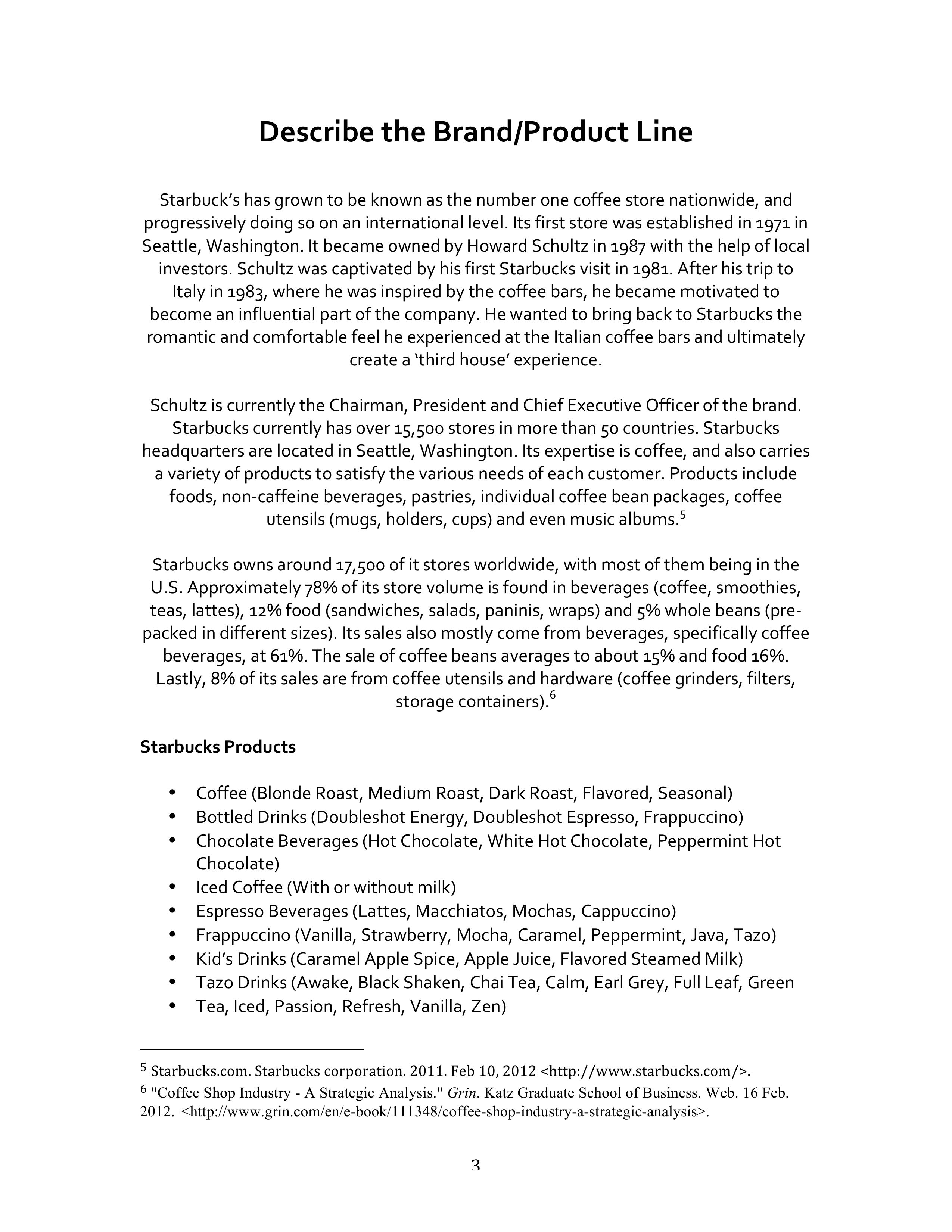 Starbucks SWOT Analysis  — page 3