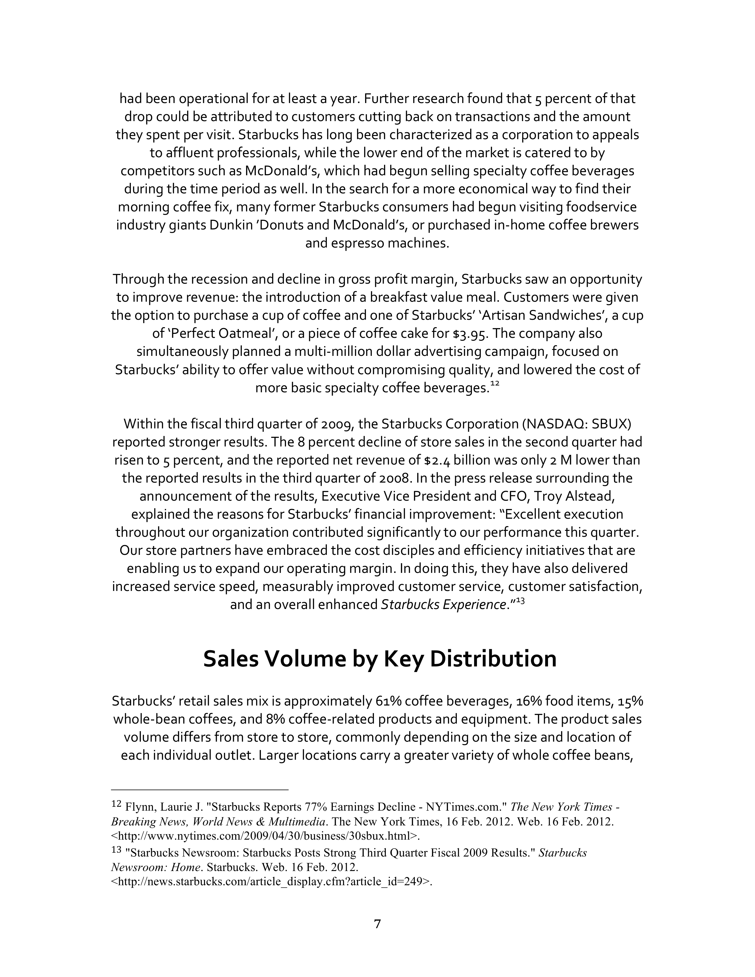 Starbucks SWOT Analysis  — page 7