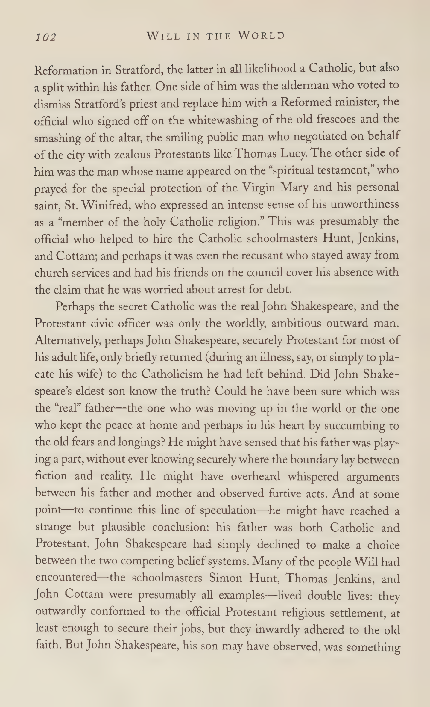 Stephen Greenblatt Will in the World Biography — page 104