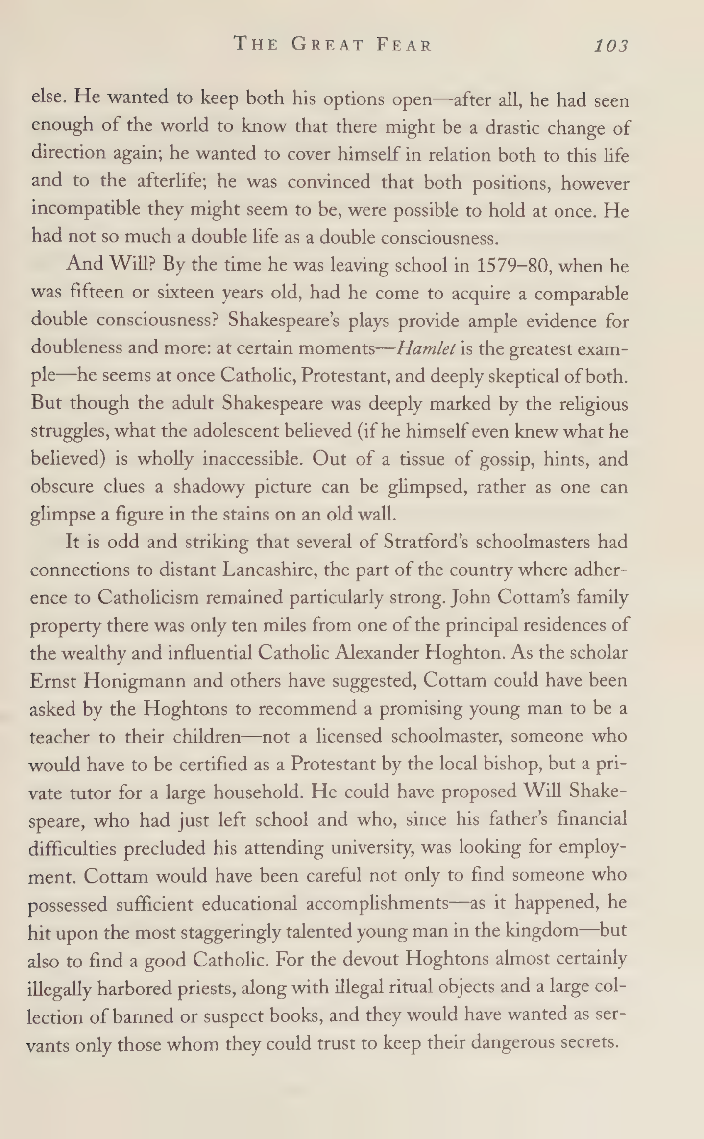 Stephen Greenblatt Will in the World Biography — page 105