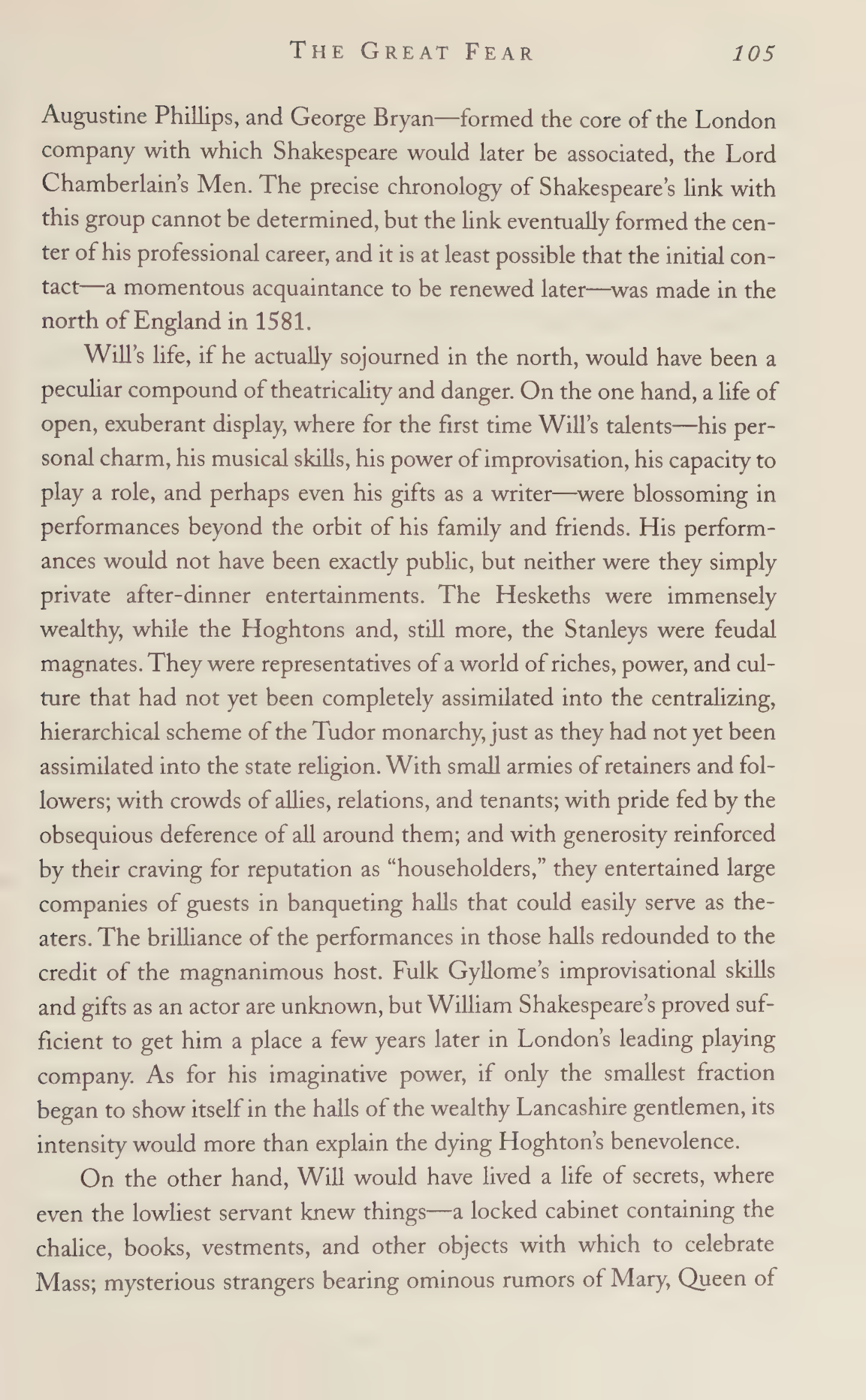Stephen Greenblatt Will in the World Biography — page 107