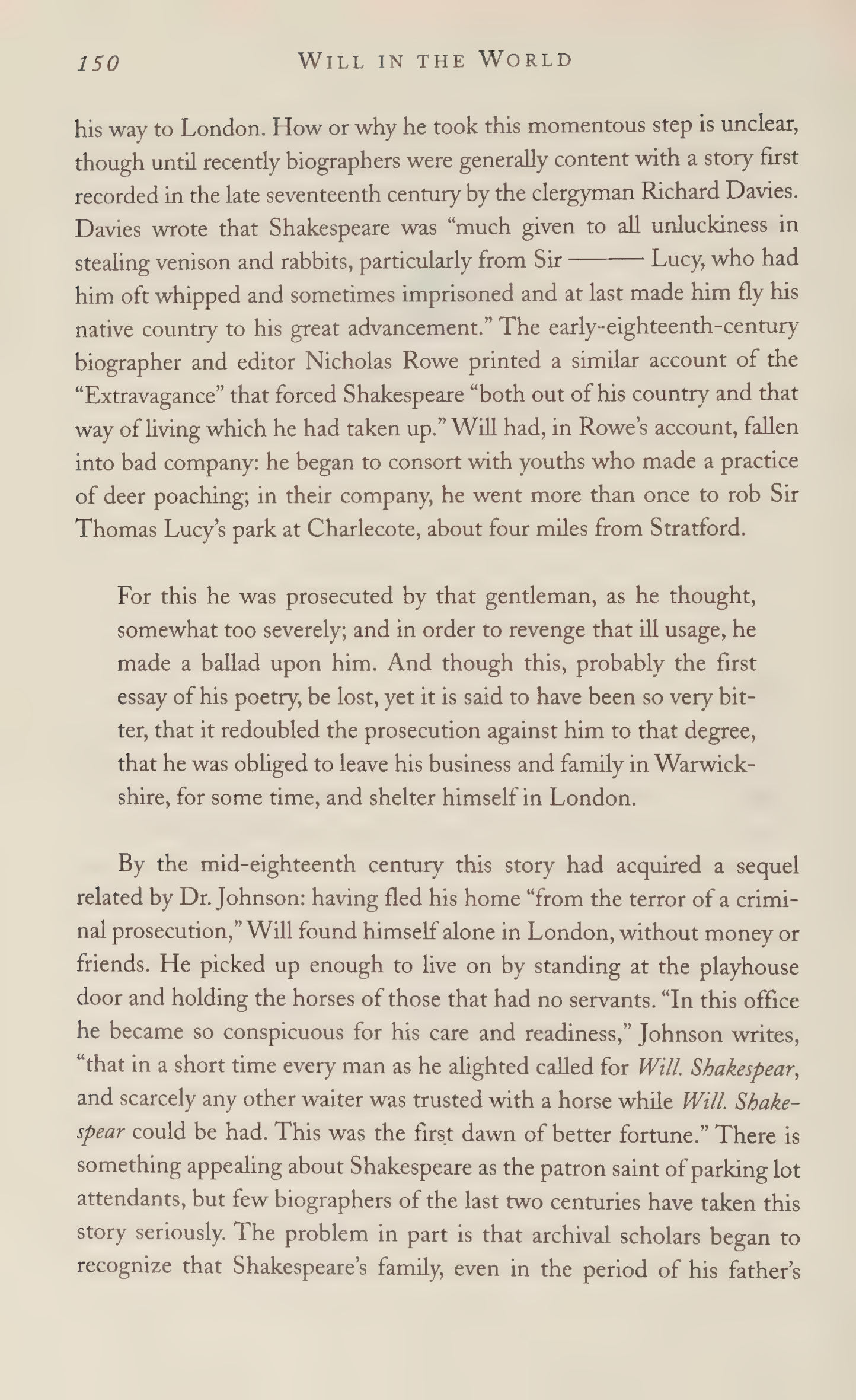 Stephen Greenblatt Will in the World Biography — page 152