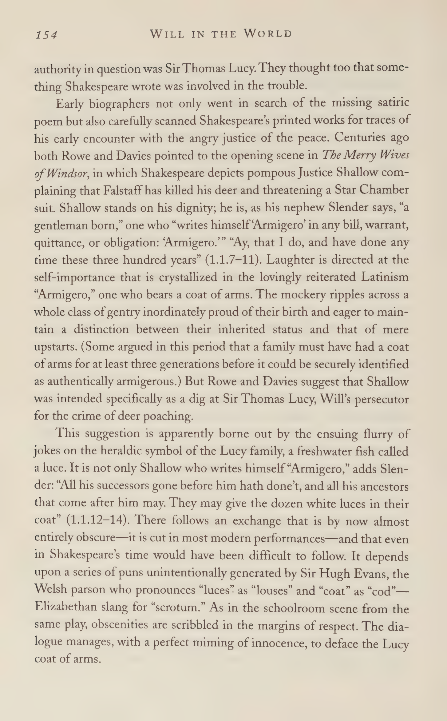 Stephen Greenblatt Will in the World Biography — page 156