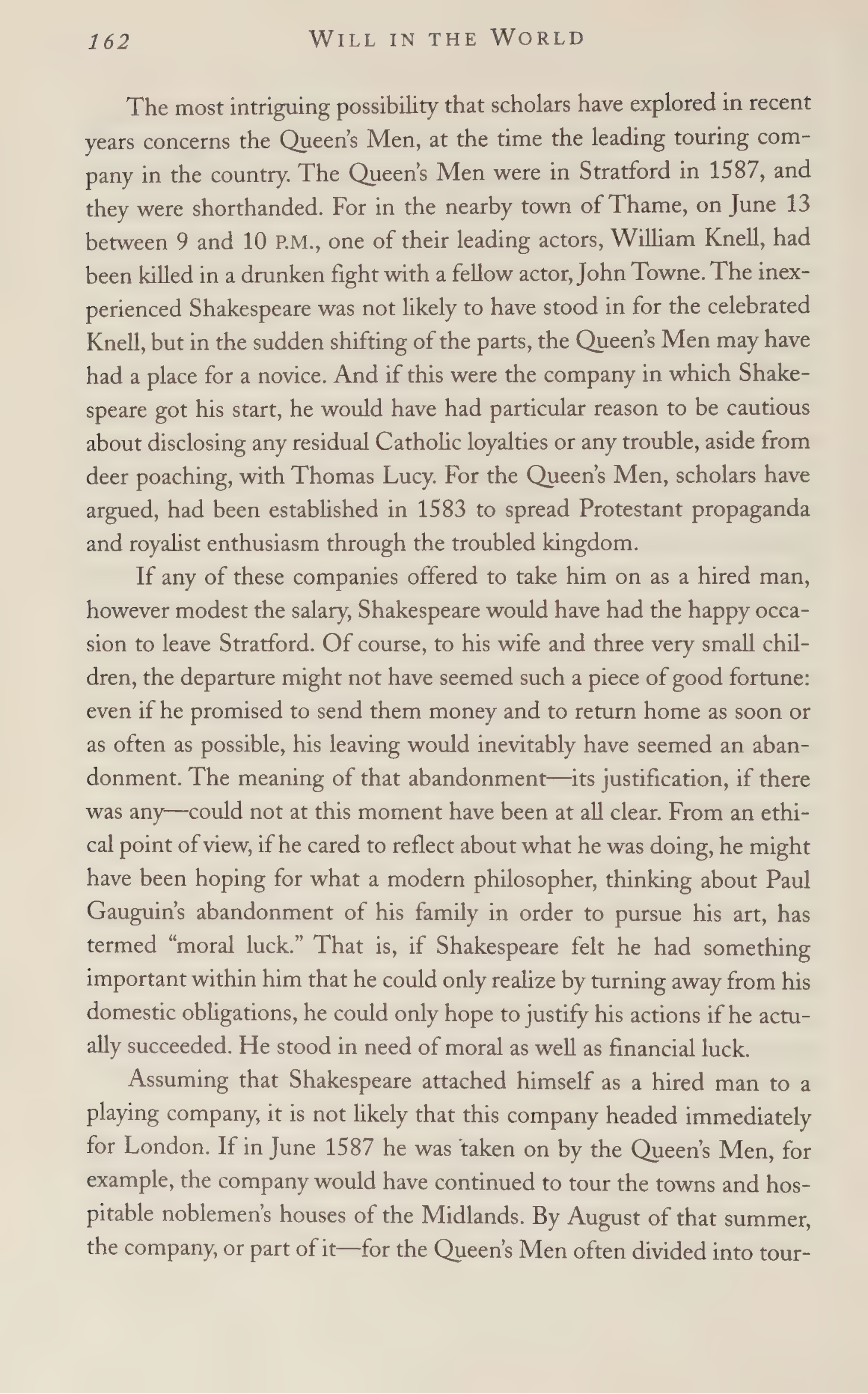 Stephen Greenblatt Will in the World Biography — page 164