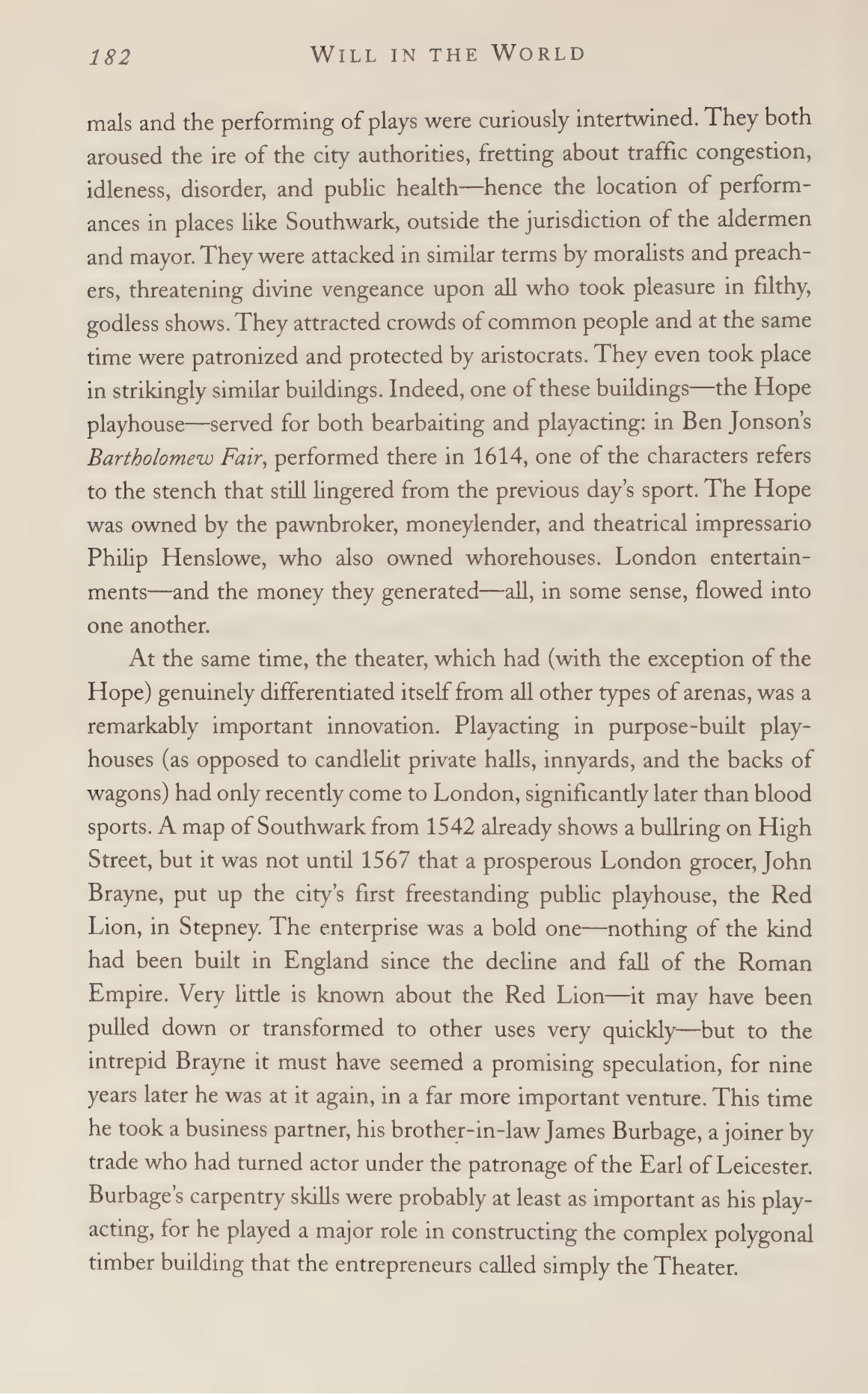 Stephen Greenblatt Will in the World Biography — page 184
