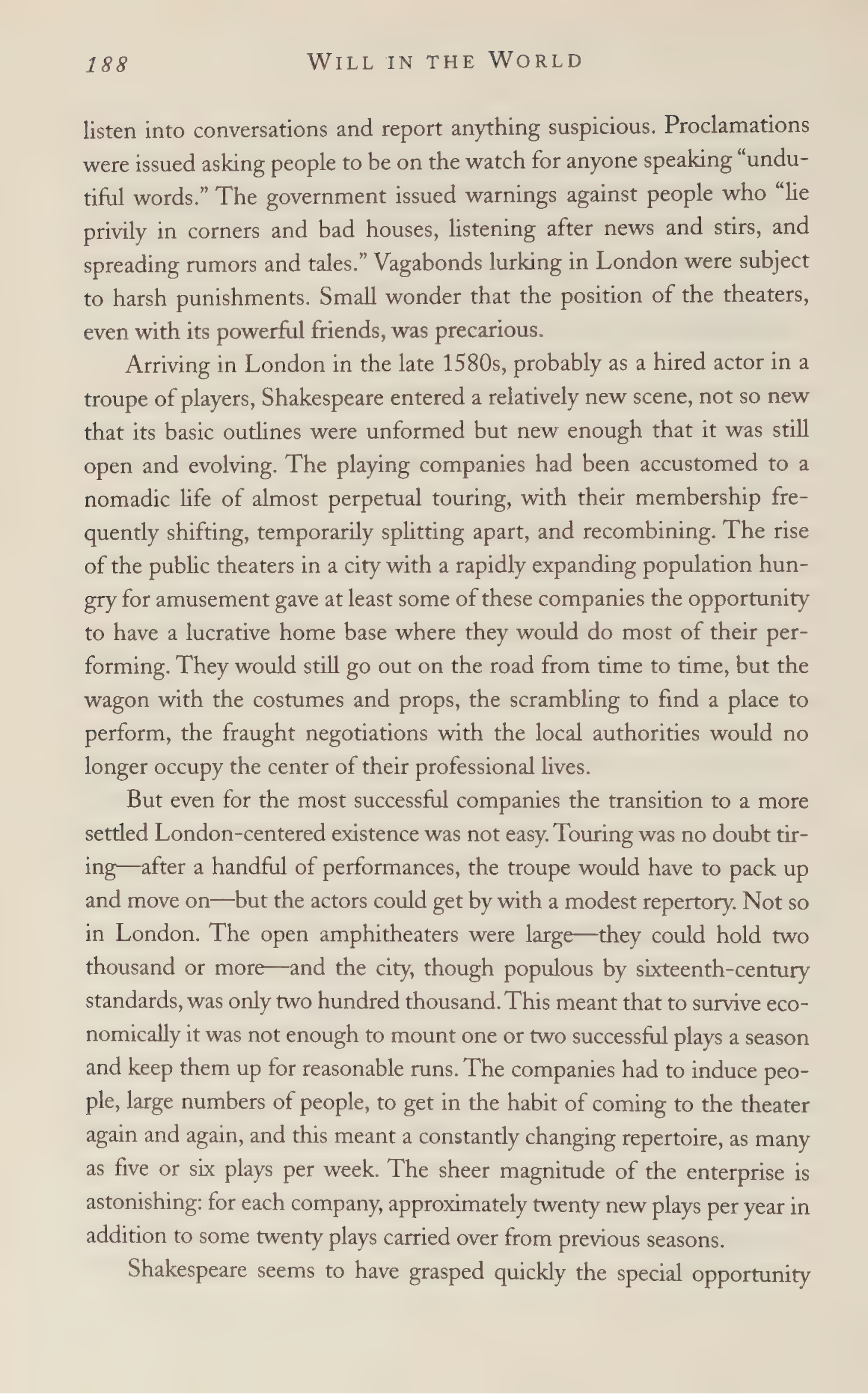 Stephen Greenblatt Will in the World Biography — page 190