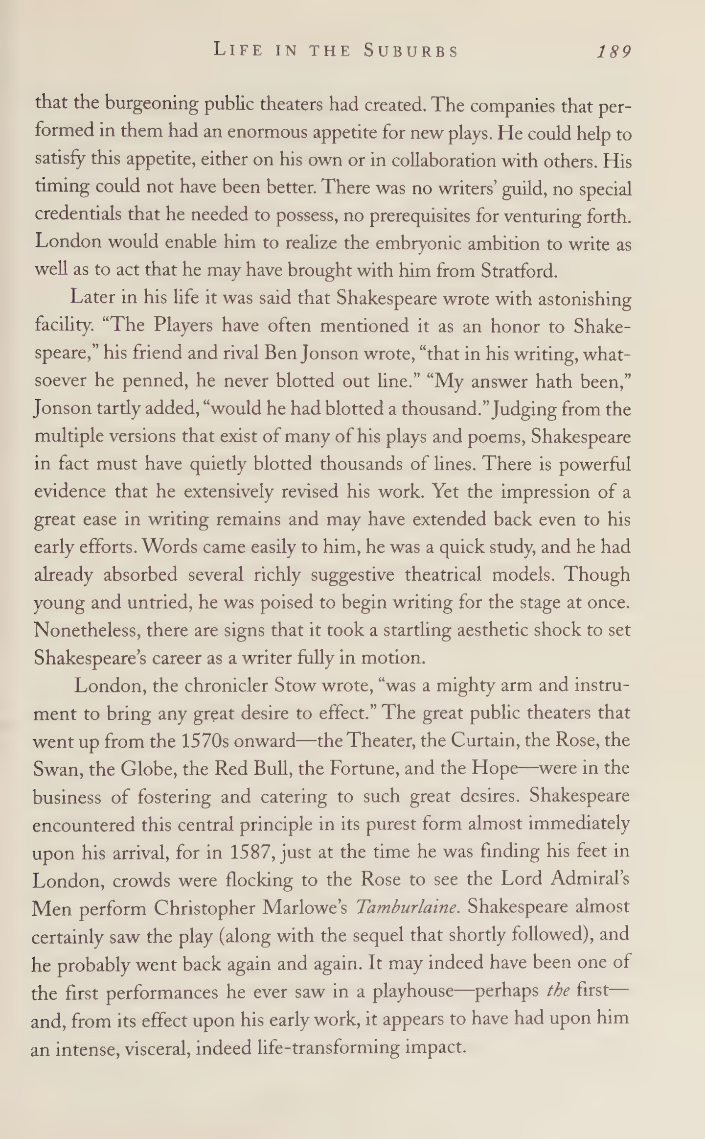 Stephen Greenblatt Will in the World Biography — page 191
