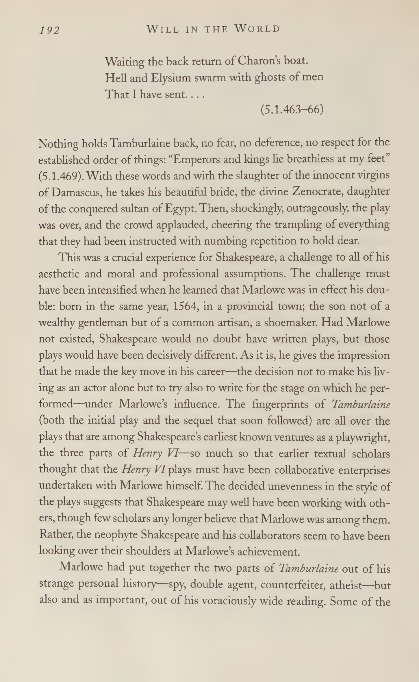 Stephen Greenblatt Will in the World Biography — page 194