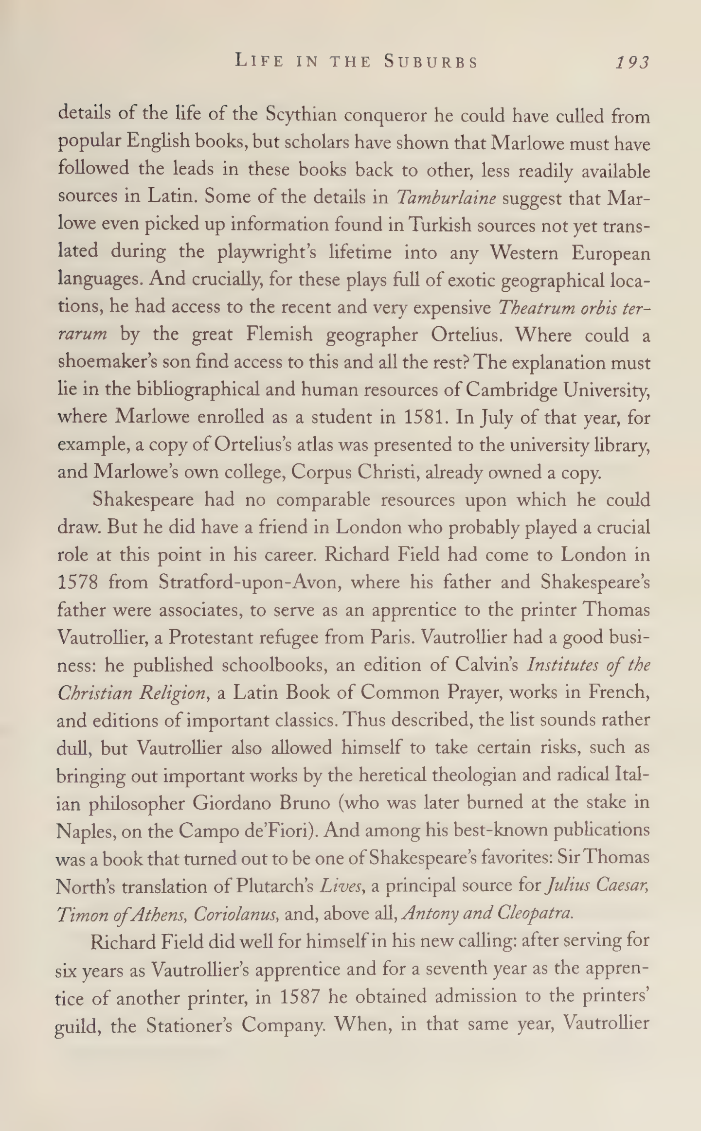 Stephen Greenblatt Will in the World Biography — page 203