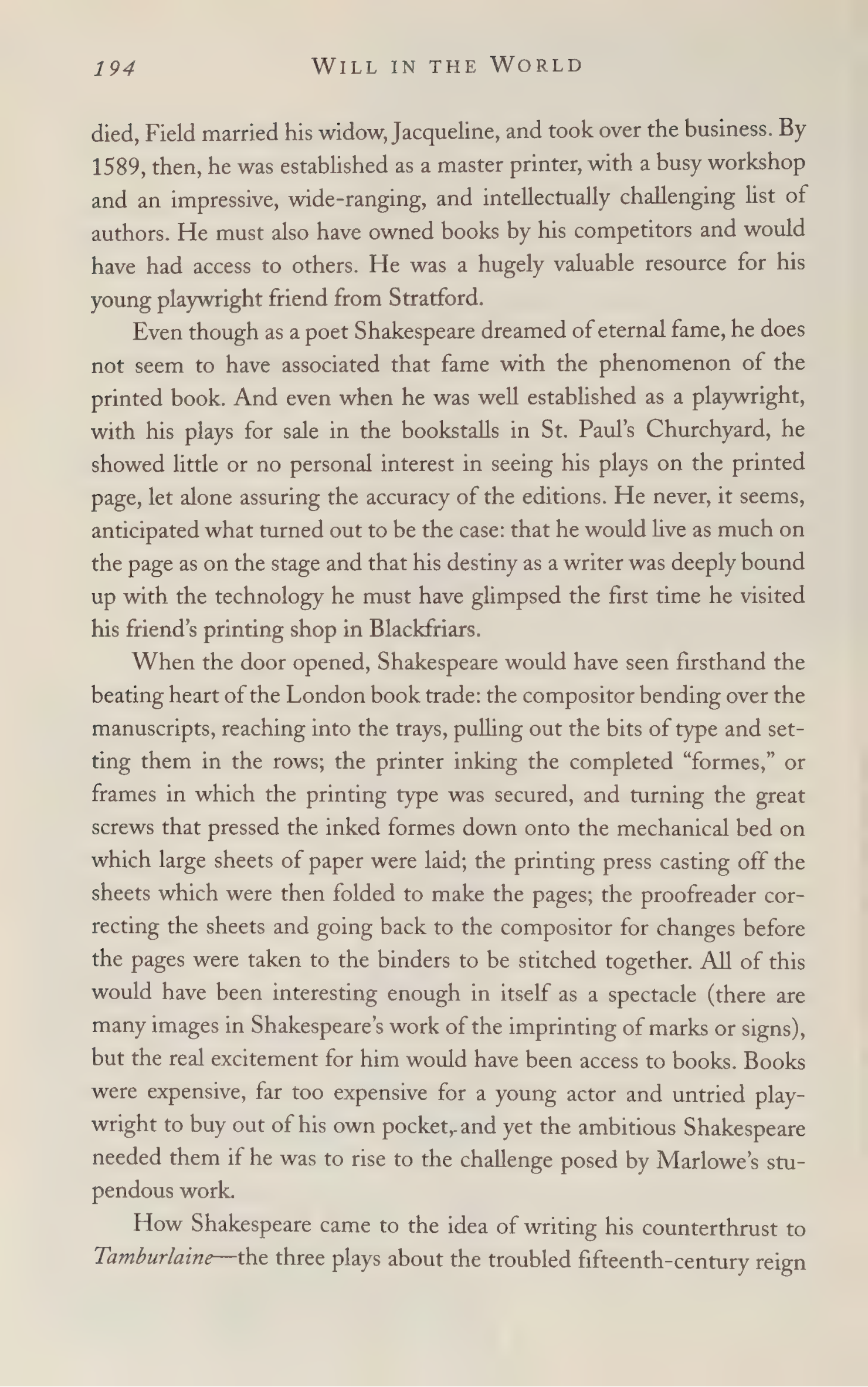Stephen Greenblatt Will in the World Biography — page 204