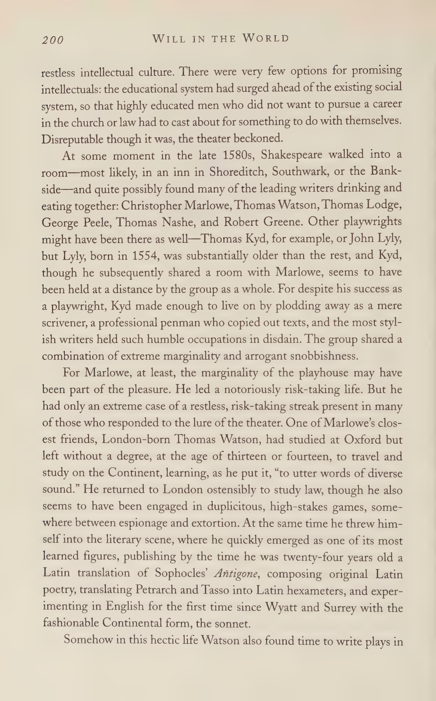Stephen Greenblatt Will in the World Biography — page 210