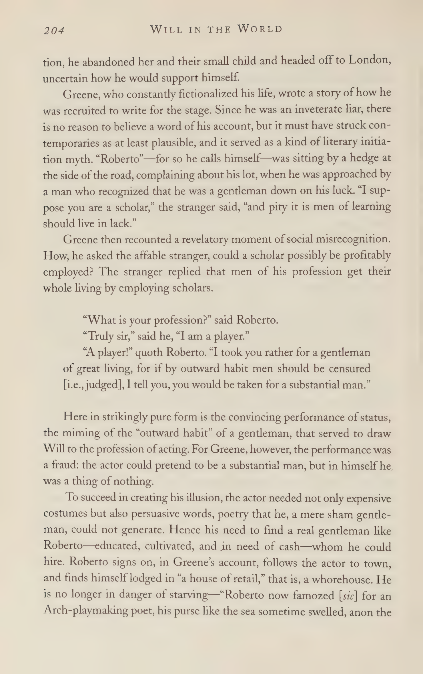 Stephen Greenblatt Will in the World Biography — page 214