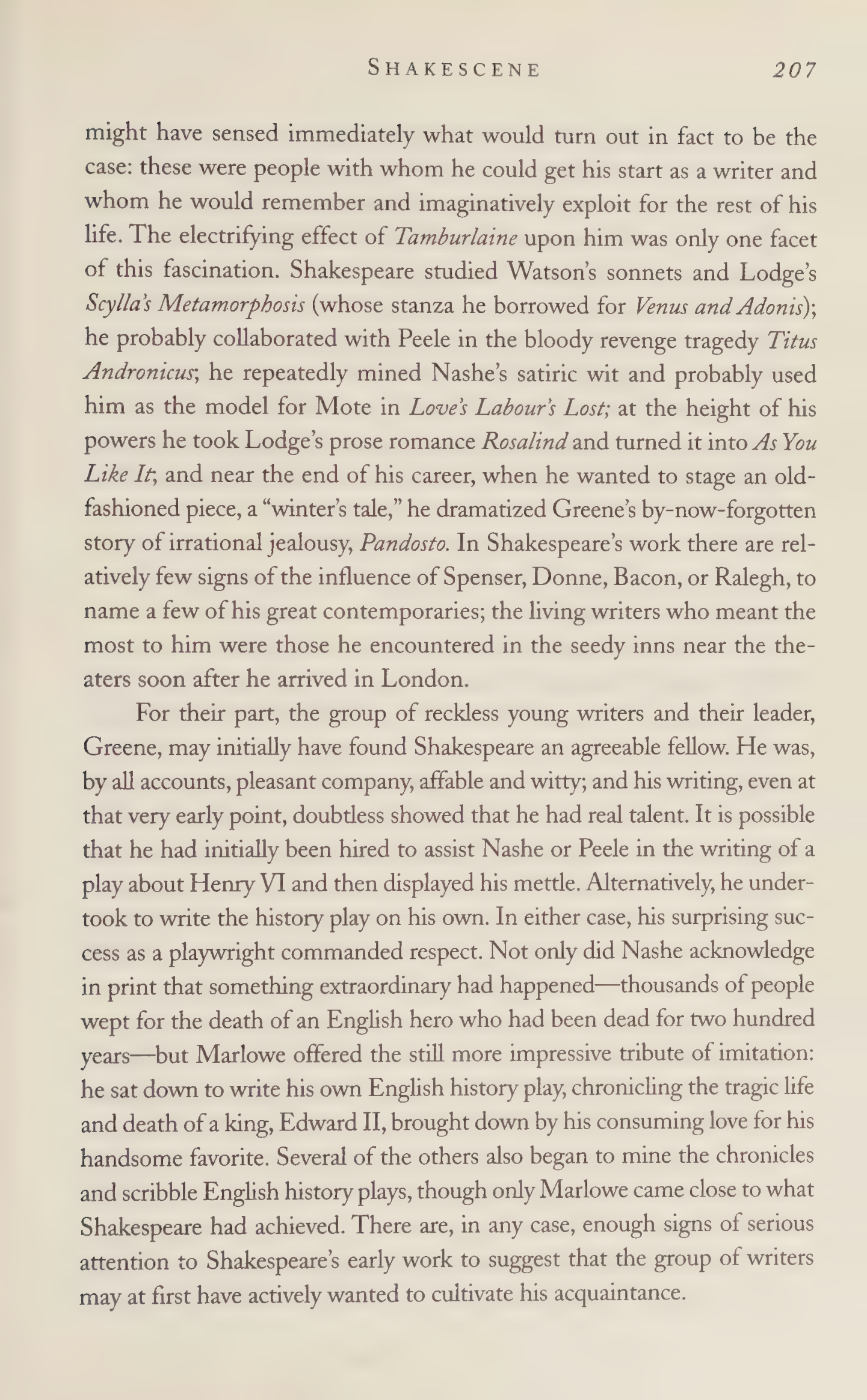 Stephen Greenblatt Will in the World Biography — page 217