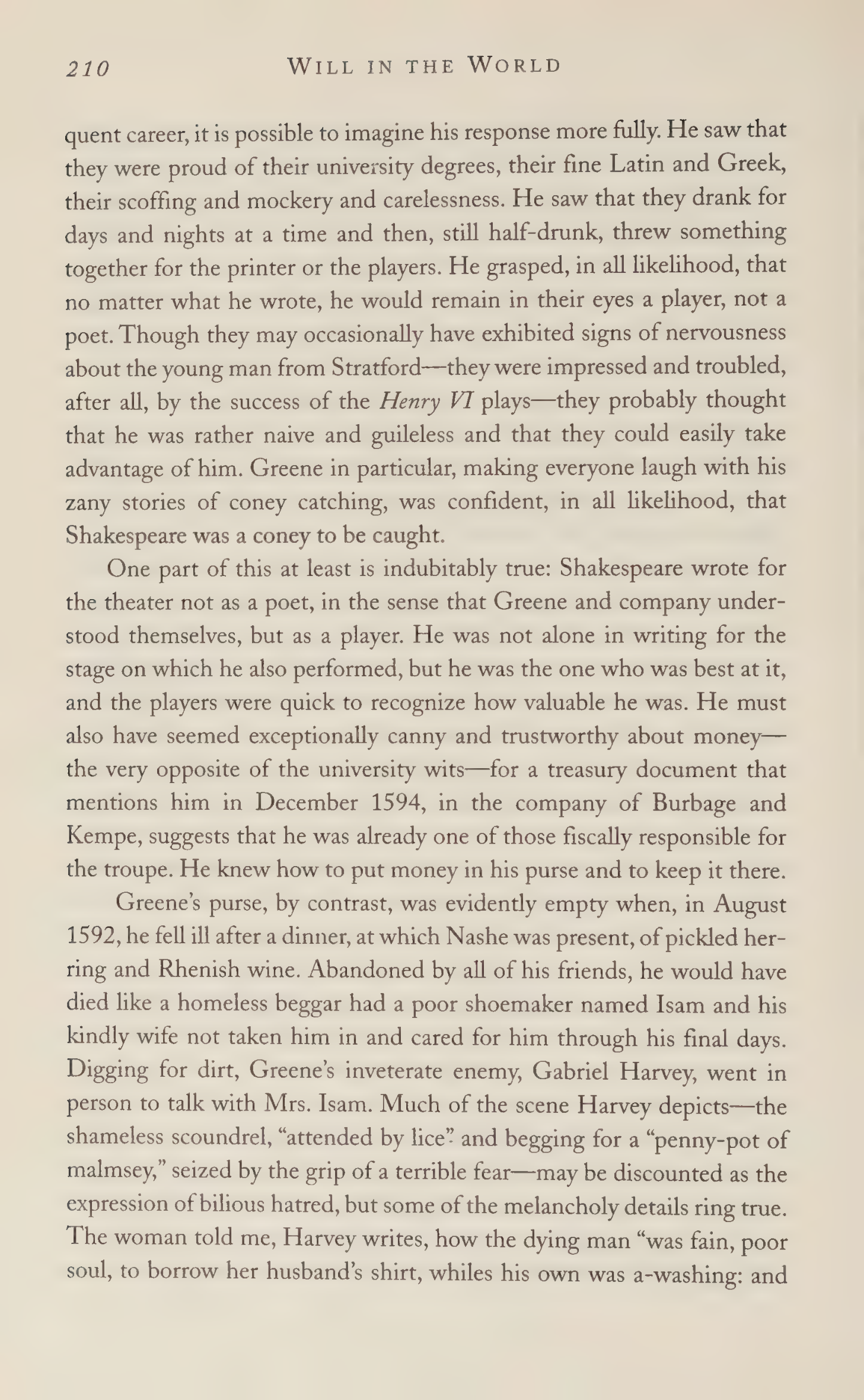 Stephen Greenblatt Will in the World Biography — page 220
