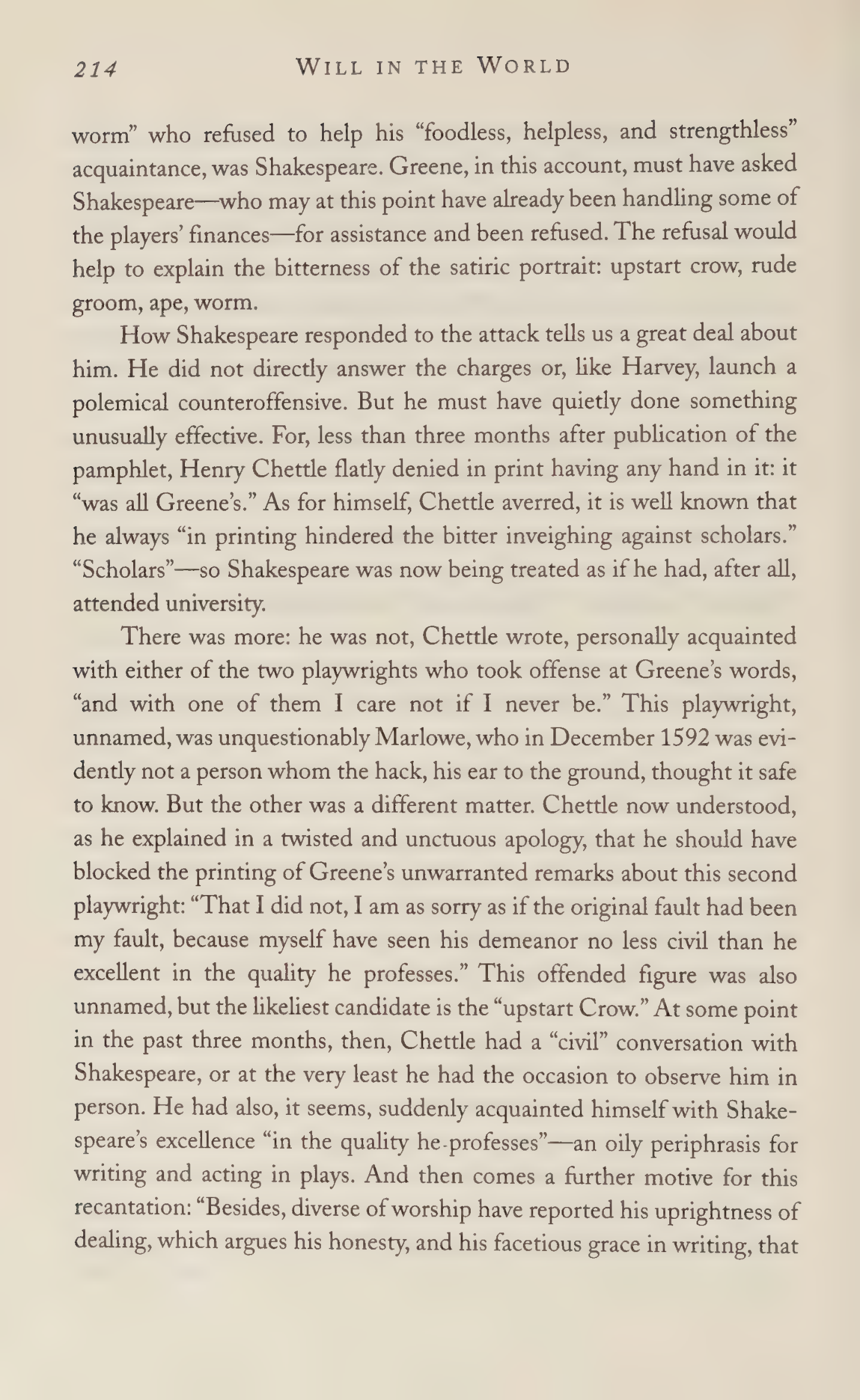 Stephen Greenblatt Will in the World Biography — page 224