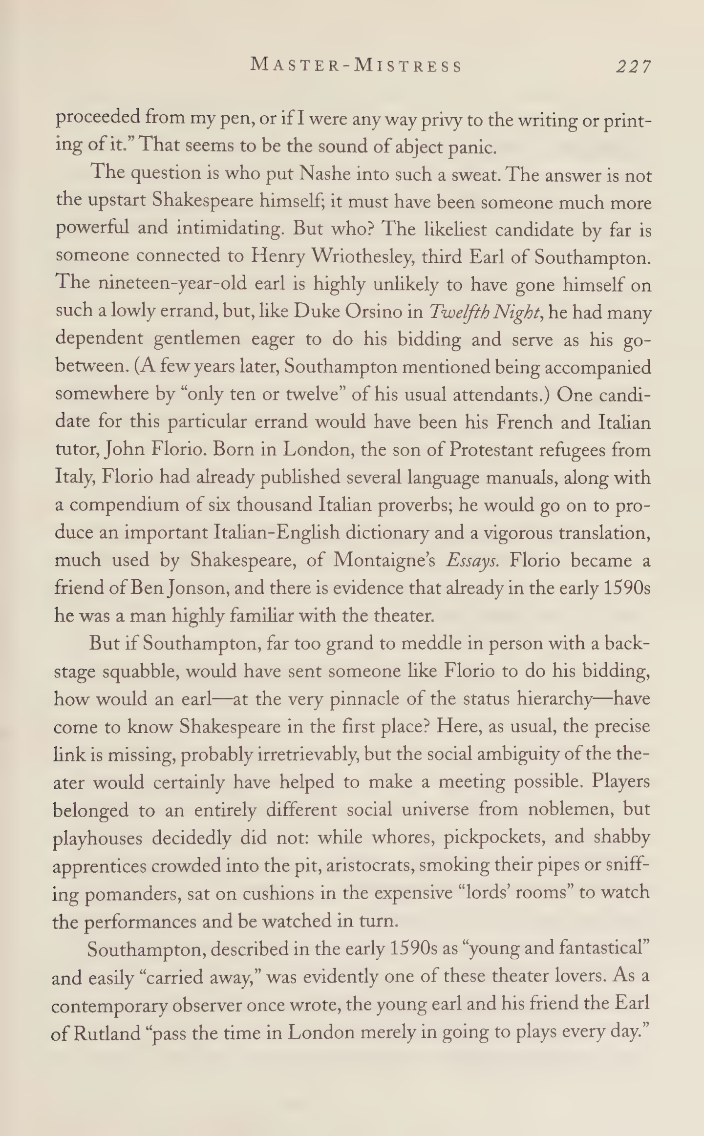 Stephen Greenblatt Will in the World Biography — page 237