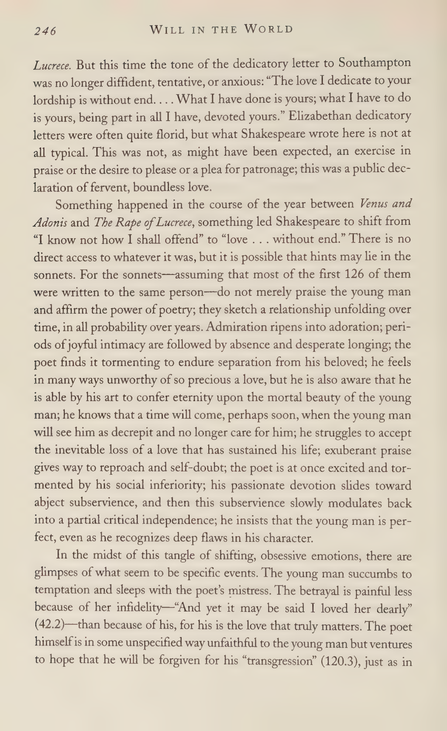 Stephen Greenblatt Will in the World Biography — page 256