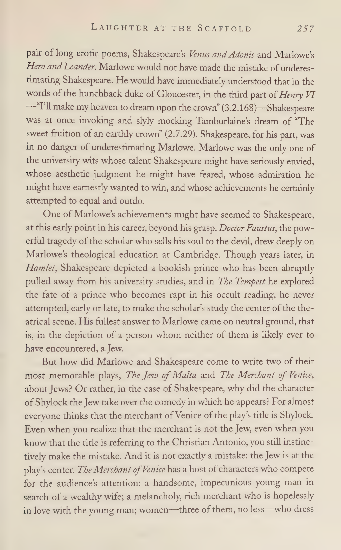 Stephen Greenblatt Will in the World Biography — page 267