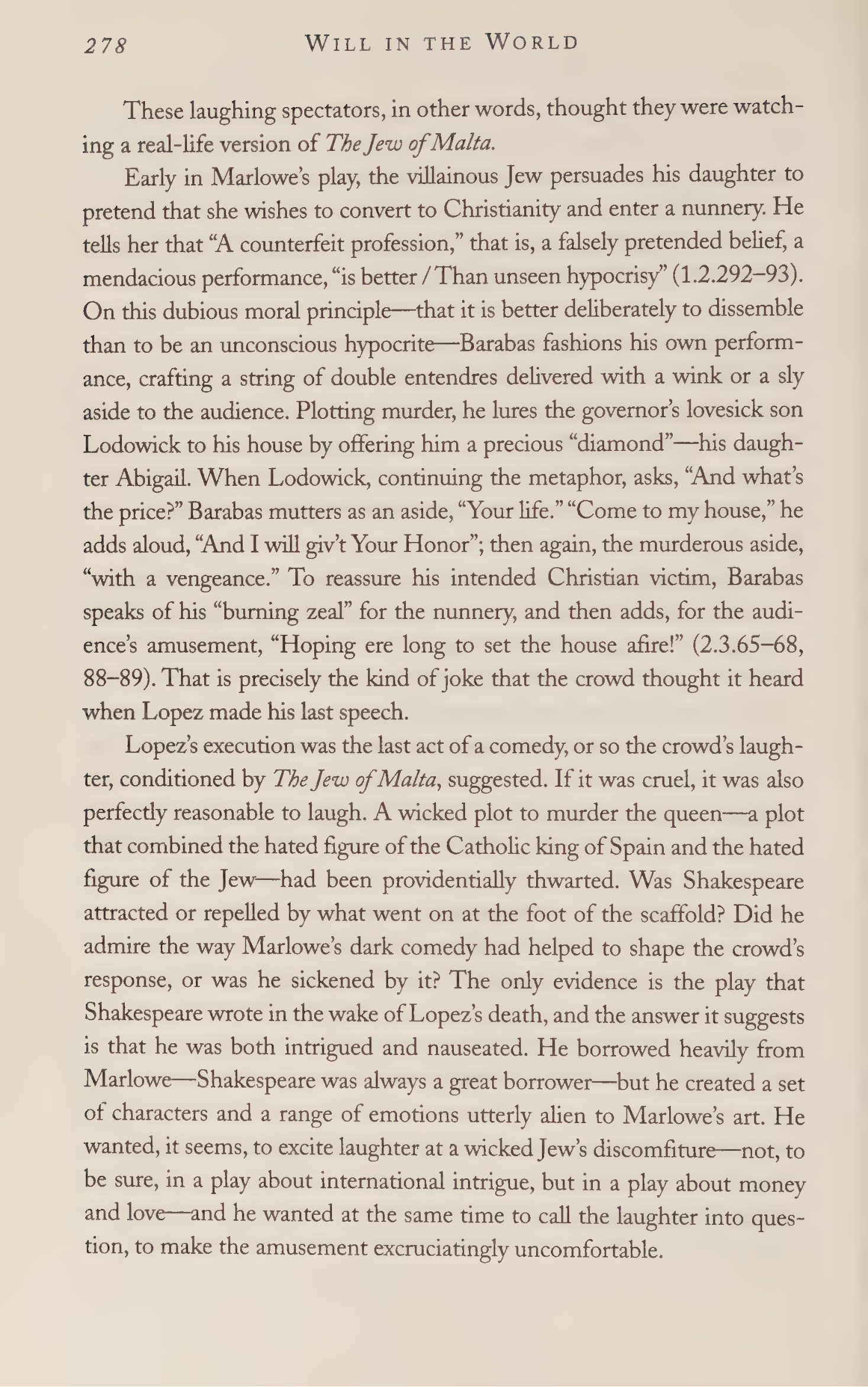 Stephen Greenblatt Will in the World Biography — page 288