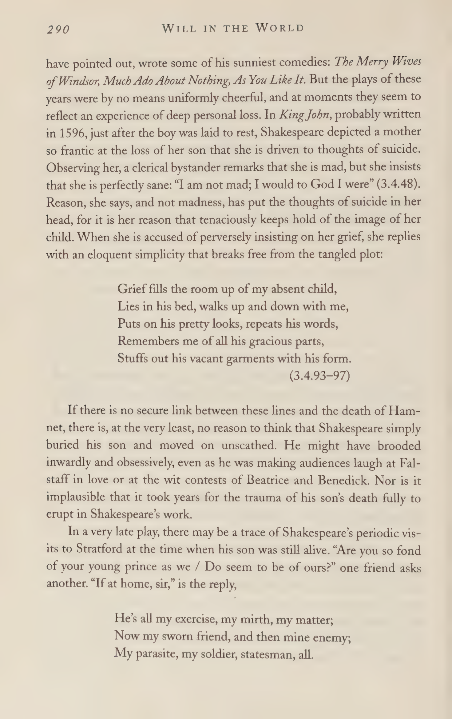 Stephen Greenblatt Will in the World Biography — page 300