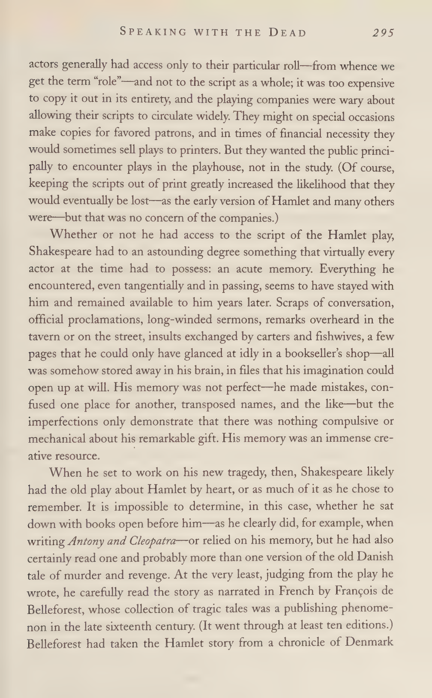 Stephen Greenblatt Will in the World Biography — page 305
