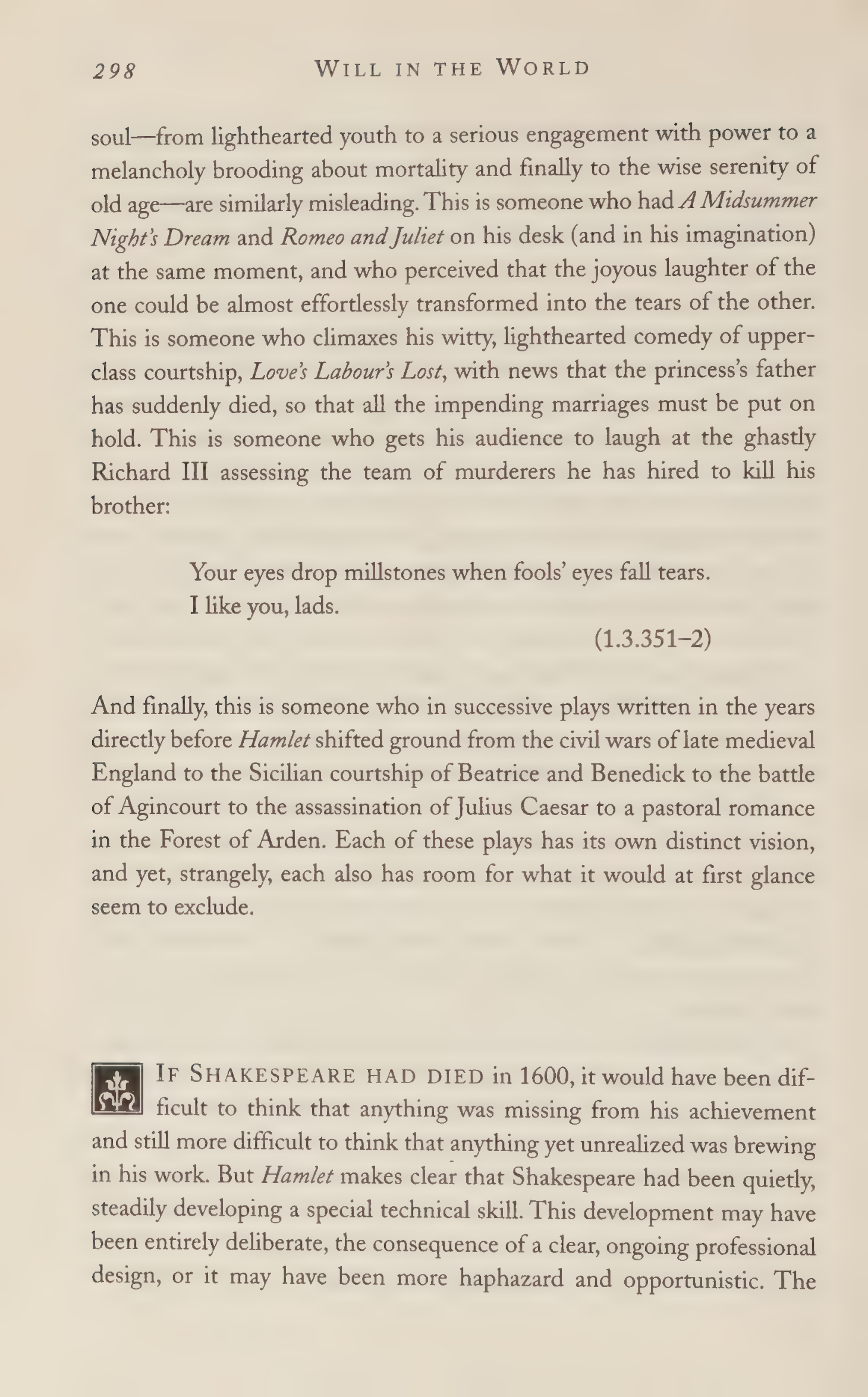 Stephen Greenblatt Will in the World Biography — page 308