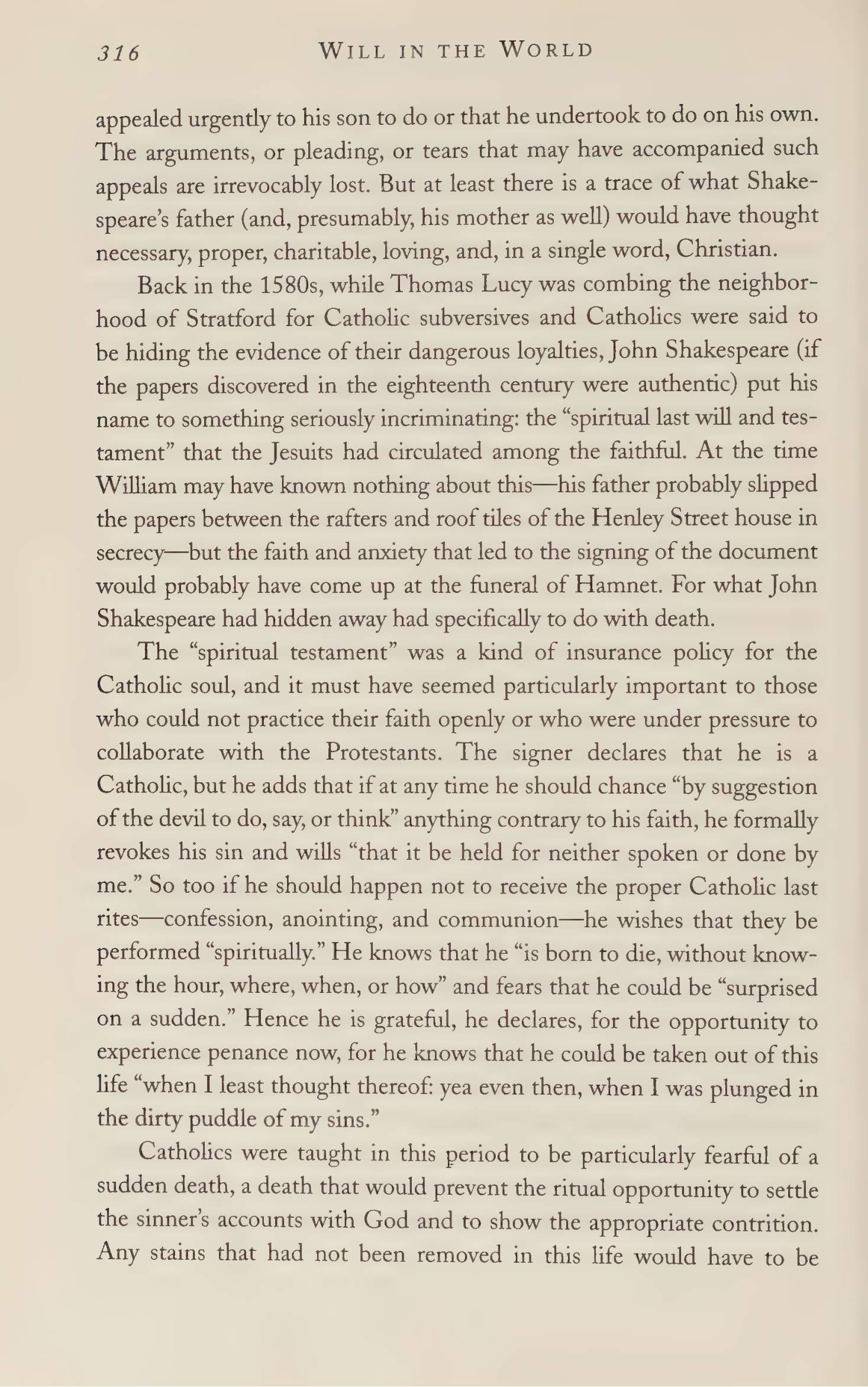 Stephen Greenblatt Will in the World Biography — page 326